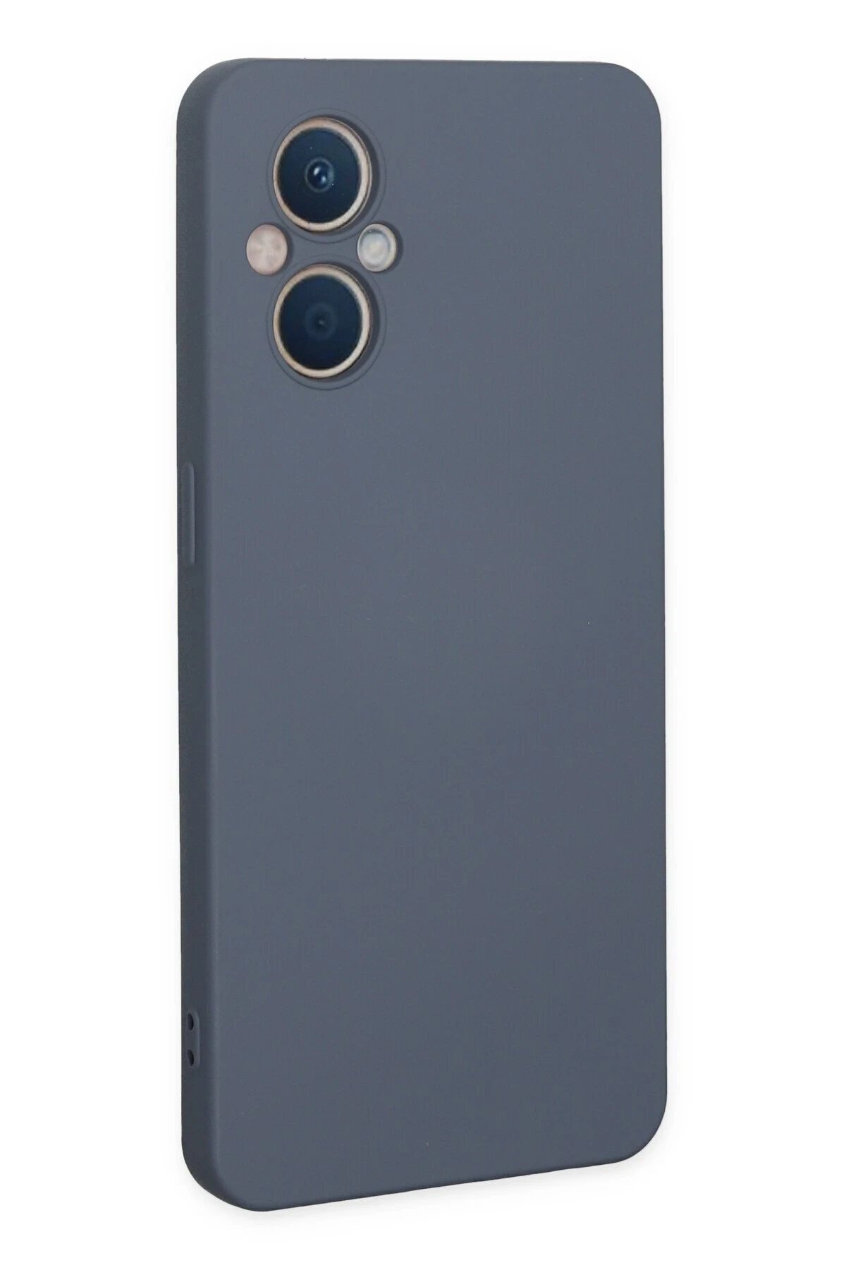 Oppo Reno 7 Li̇te Kılıf Nano İ&ccedil;i̇ Kadi̇fe Si̇li̇kon - Gri̇ - Dropx3913-1348
