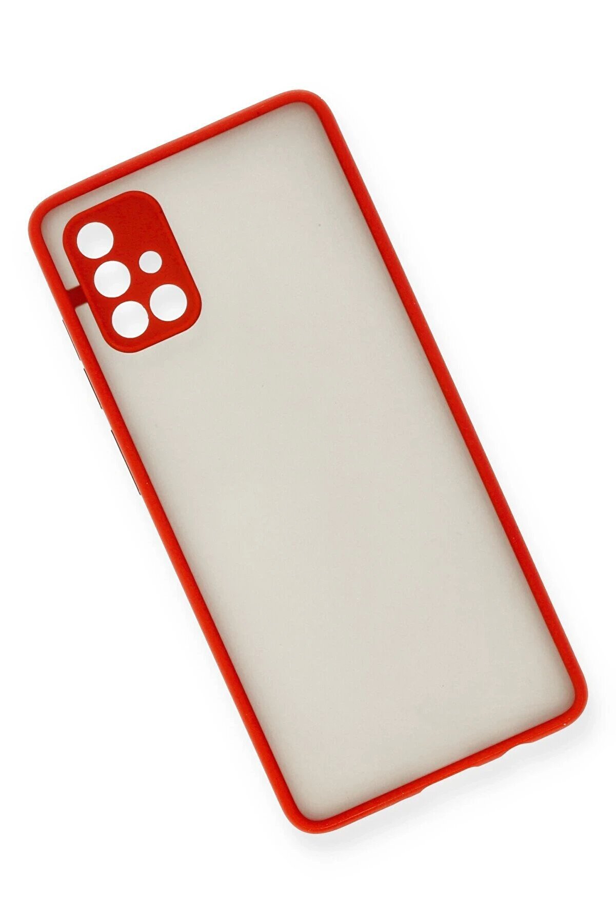 Samsung Galaxy A71 Kılıf Montreal Si̇li̇kon Kapak - Kırmızı - Dropx9907-5935