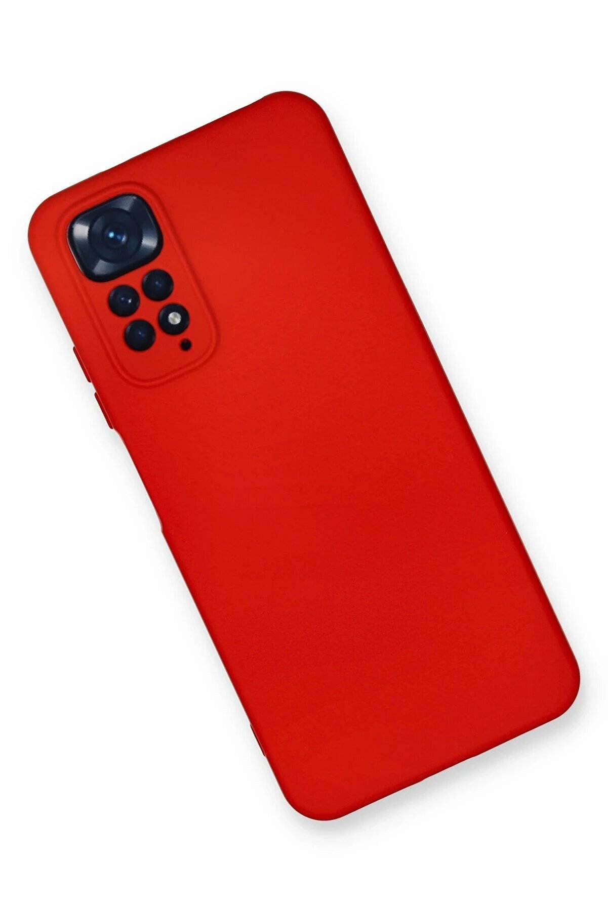Xi̇aomi̇ Redmi̇ Note 11 Kılıf Nano İ&ccedil;i̇ Kadi̇fe Si̇li̇kon - Kırmızı - Dropx6889-9732
