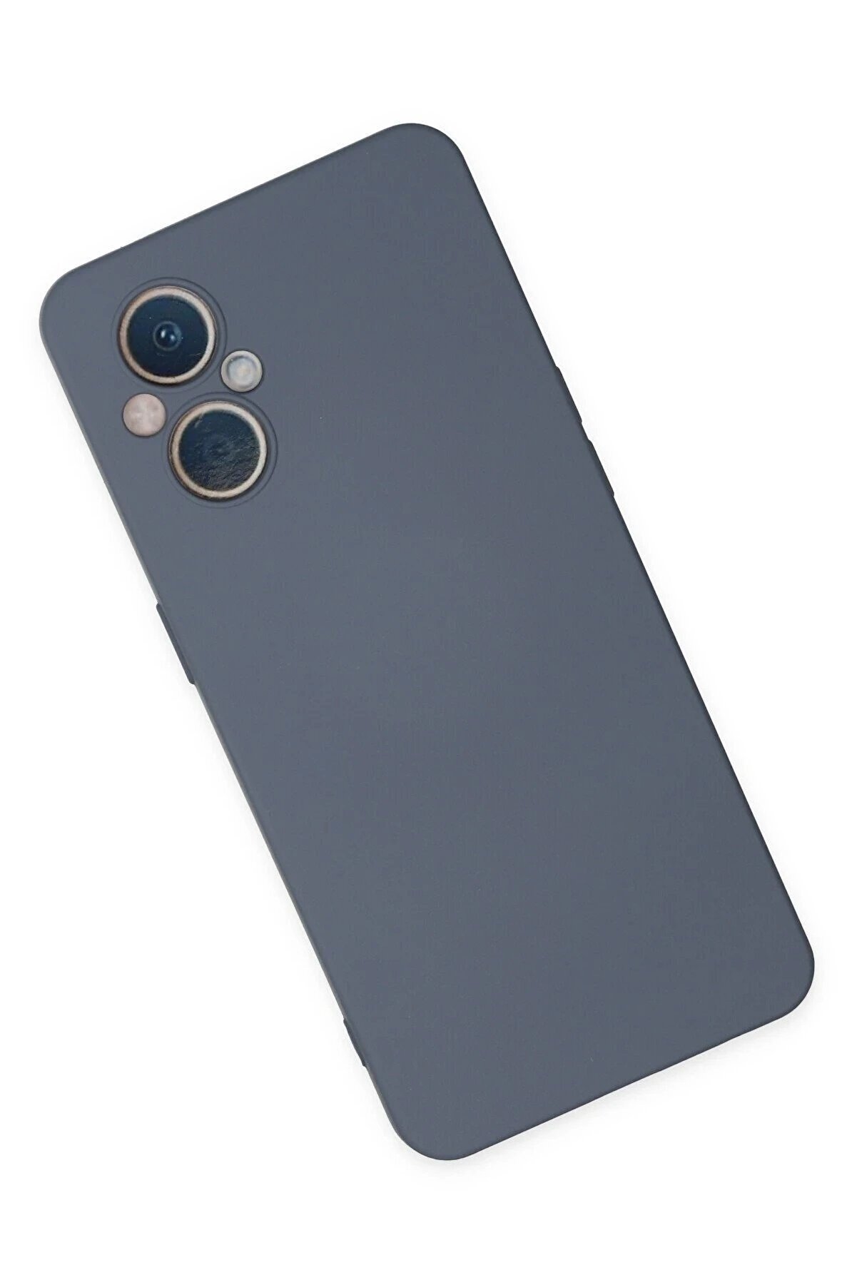 Oppo Reno 7 Li̇te Kılıf Nano İ&ccedil;i̇ Kadi̇fe Si̇li̇kon - Gri̇ - Dropx3913-1348