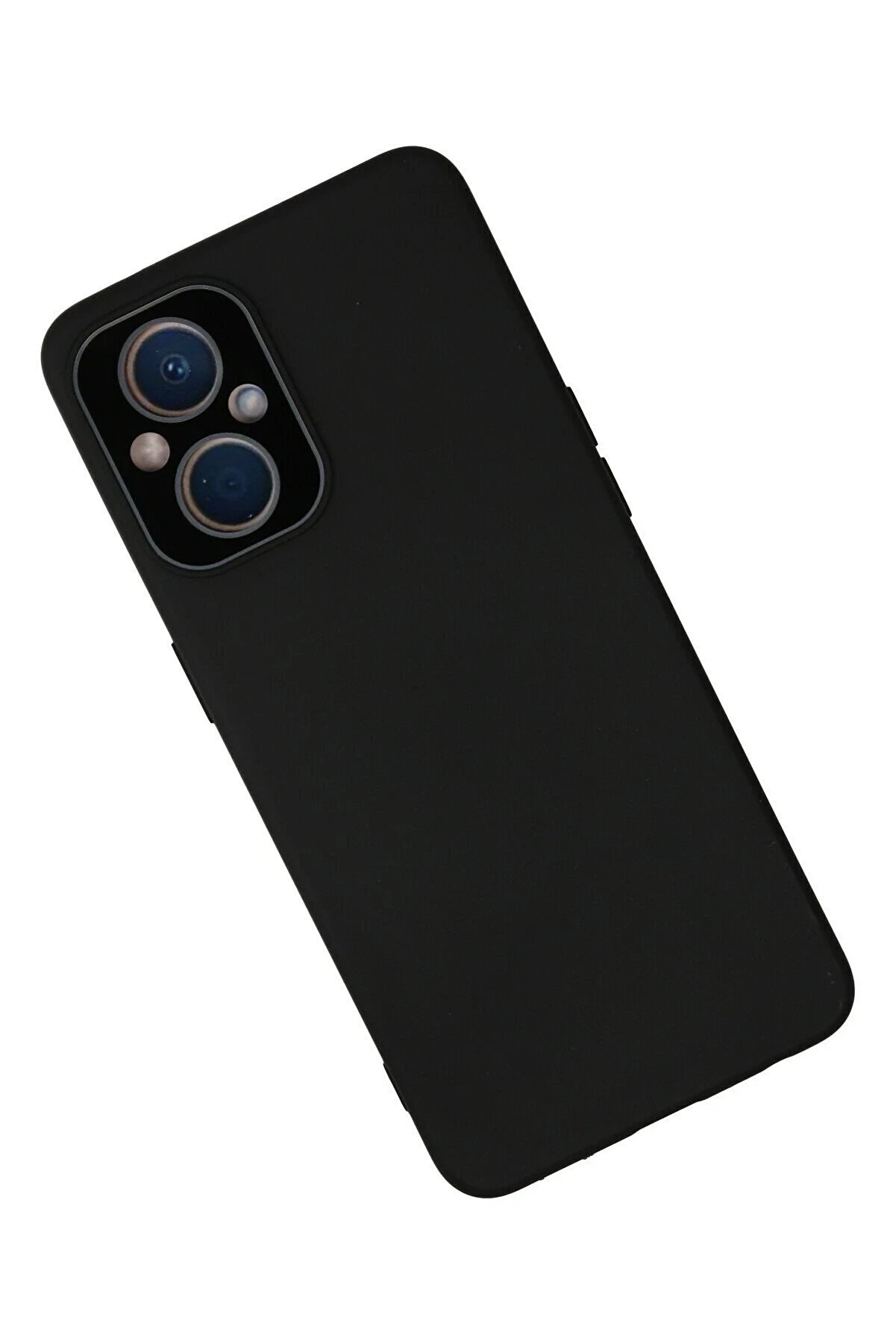 Oppo Reno 7 Li̇te Kılıf Lansman Glass Kapak - Si̇yah - Dropx7678-1129