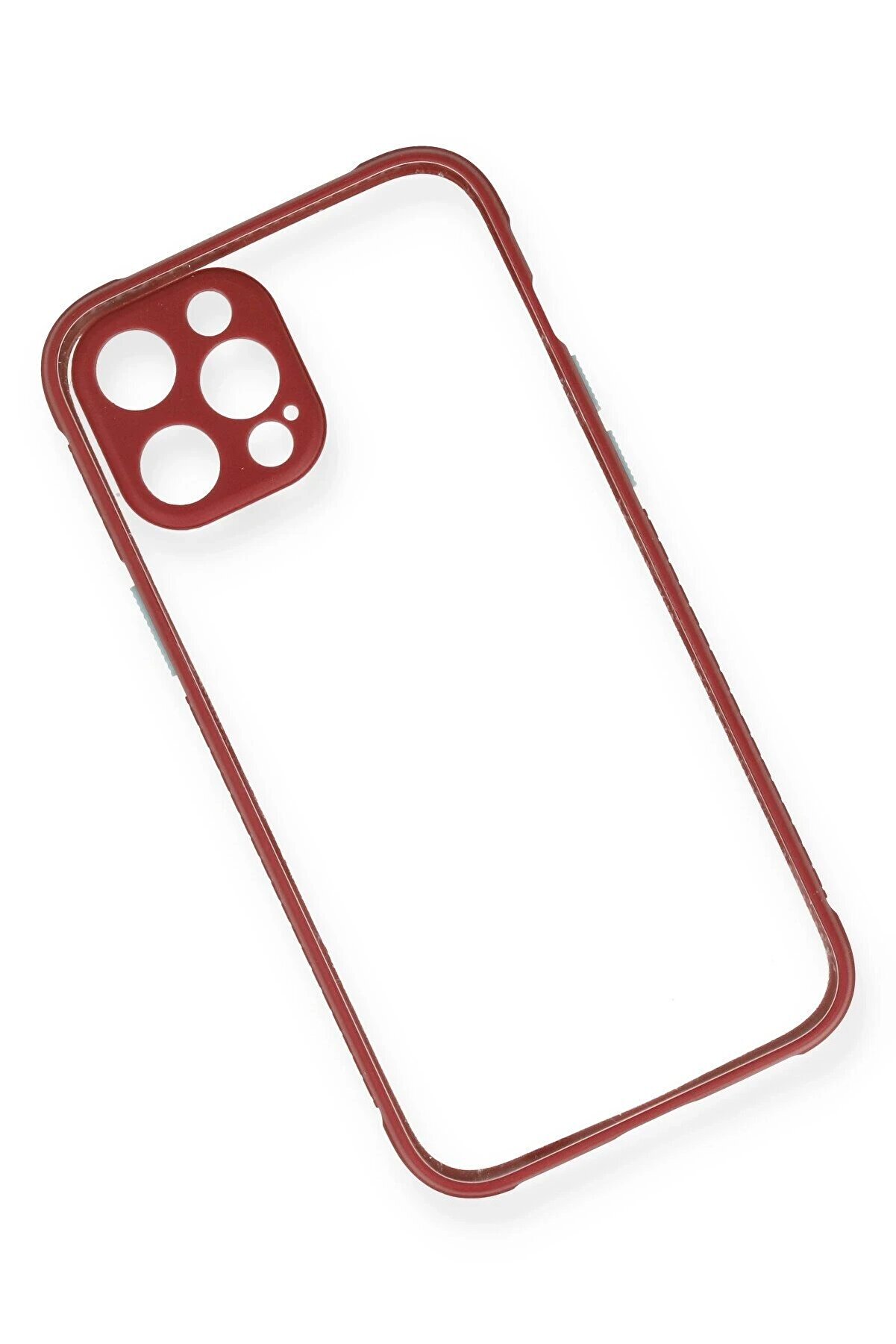 İphone 12 Pro Kılıf Mi̇ami̇ Şeffaf Si̇li̇kon - Fuşya - Dropx4353-1011