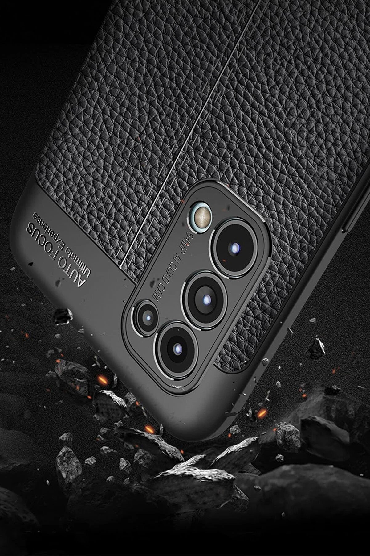 Oppo Reno 5 Kılıf Auto Focus Kapak - Si̇yah - Dropx3854-1548