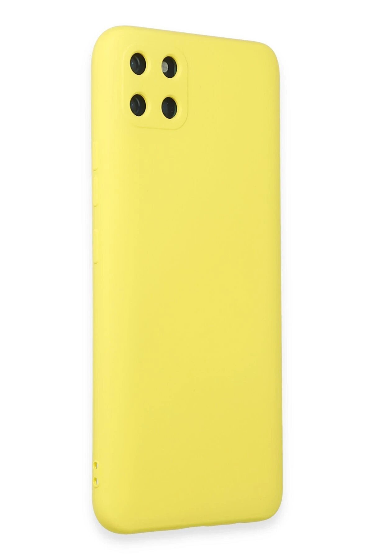 Realme C11 Kılıf Nano İçi̇ Kadi̇fe Si̇li̇kon - Sarı - Dropx7432-2894