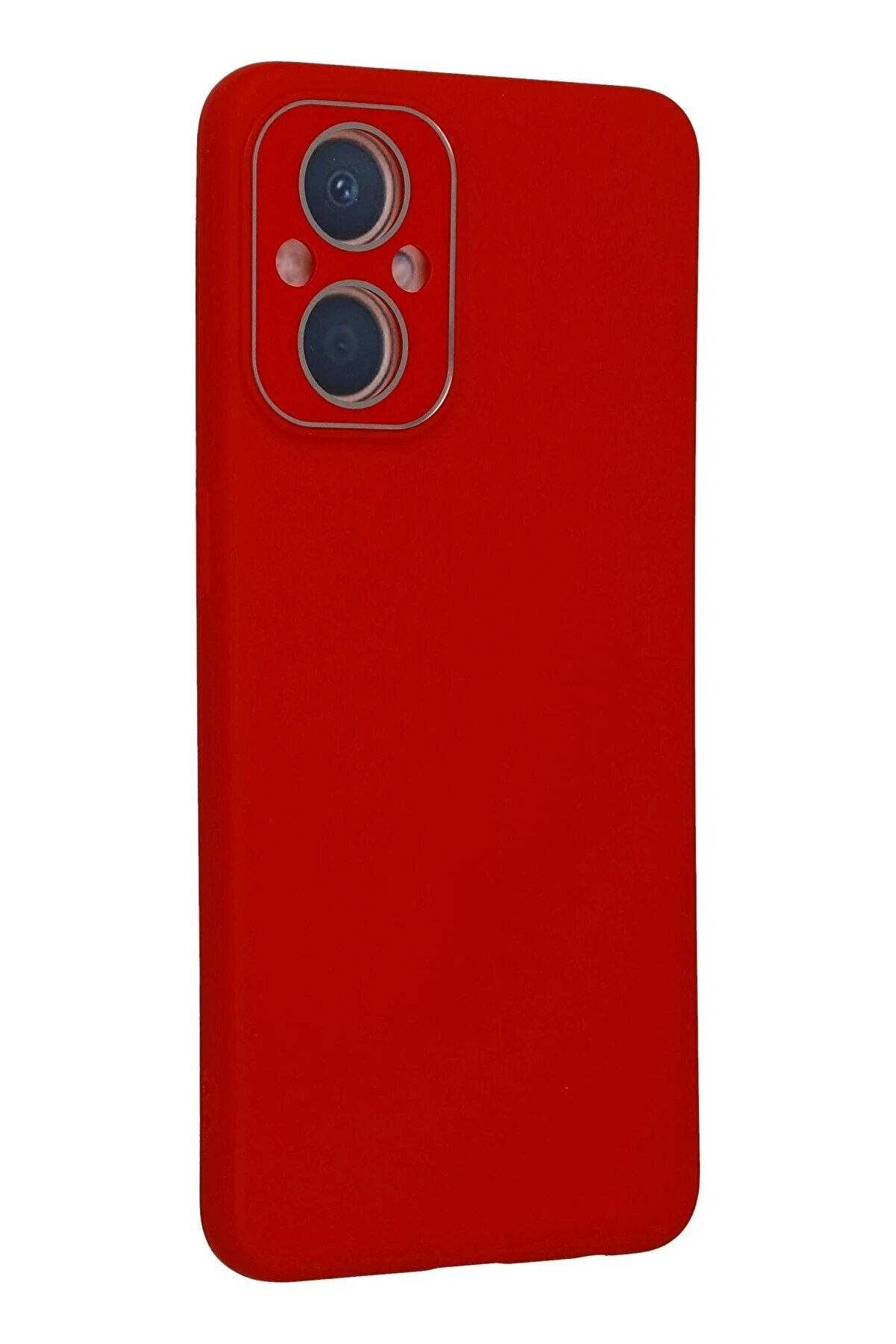 Oppo Reno 7 Li̇te Kılıf Lansman Glass Kapak - Kırmızı - Dropx3158-3077