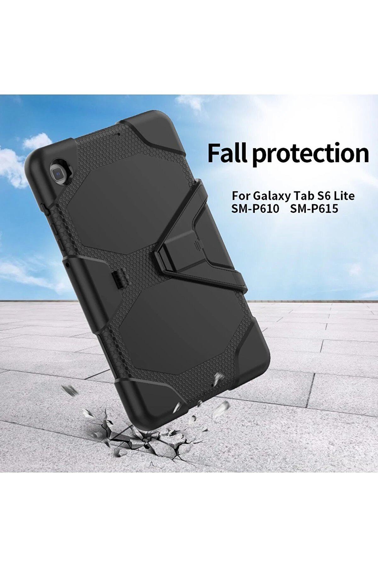 Samsung Galaxy Tab A7 10.4 Kılıf Gri̇ffi̇n Tablet Kapak - Si̇yah - Dropx7549-1339