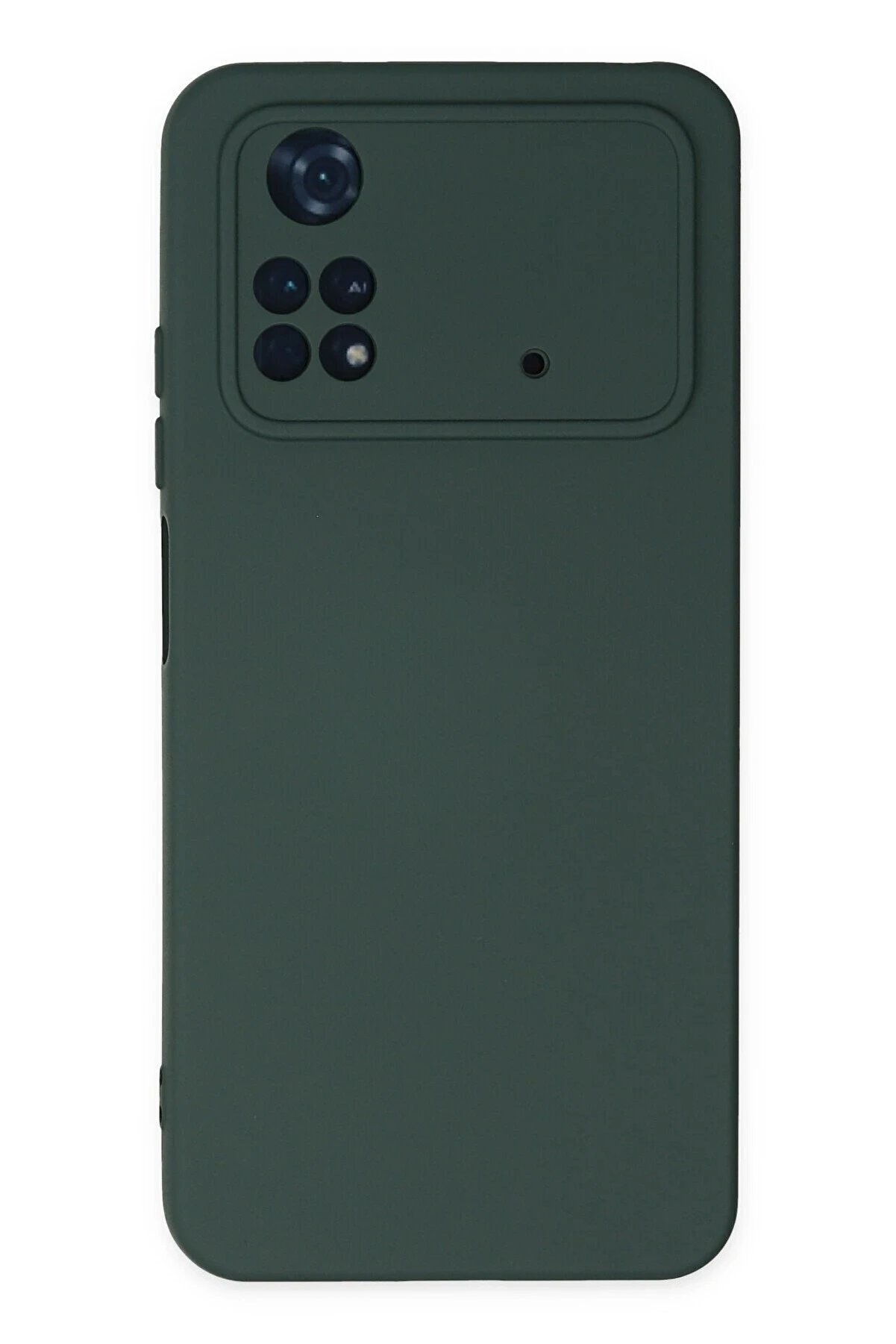 CepteToptan Xiaomi Poco M4 Pro 4G Kılıf Nano i&ccedil;i Kadife Silikon - Koyu Yeşil - DROPX3231-5057