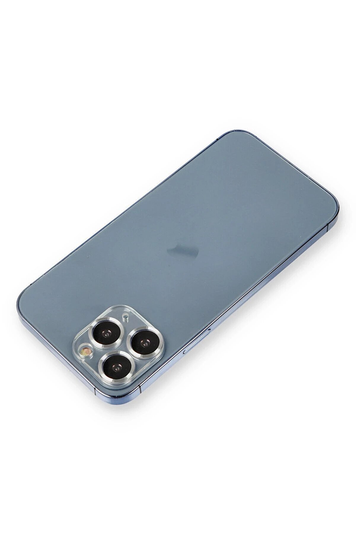 CepteToptan iPhone 11 Pro Max Metal Kamera Lens Koruma Cam - Gümüş - DROPX8172-2136