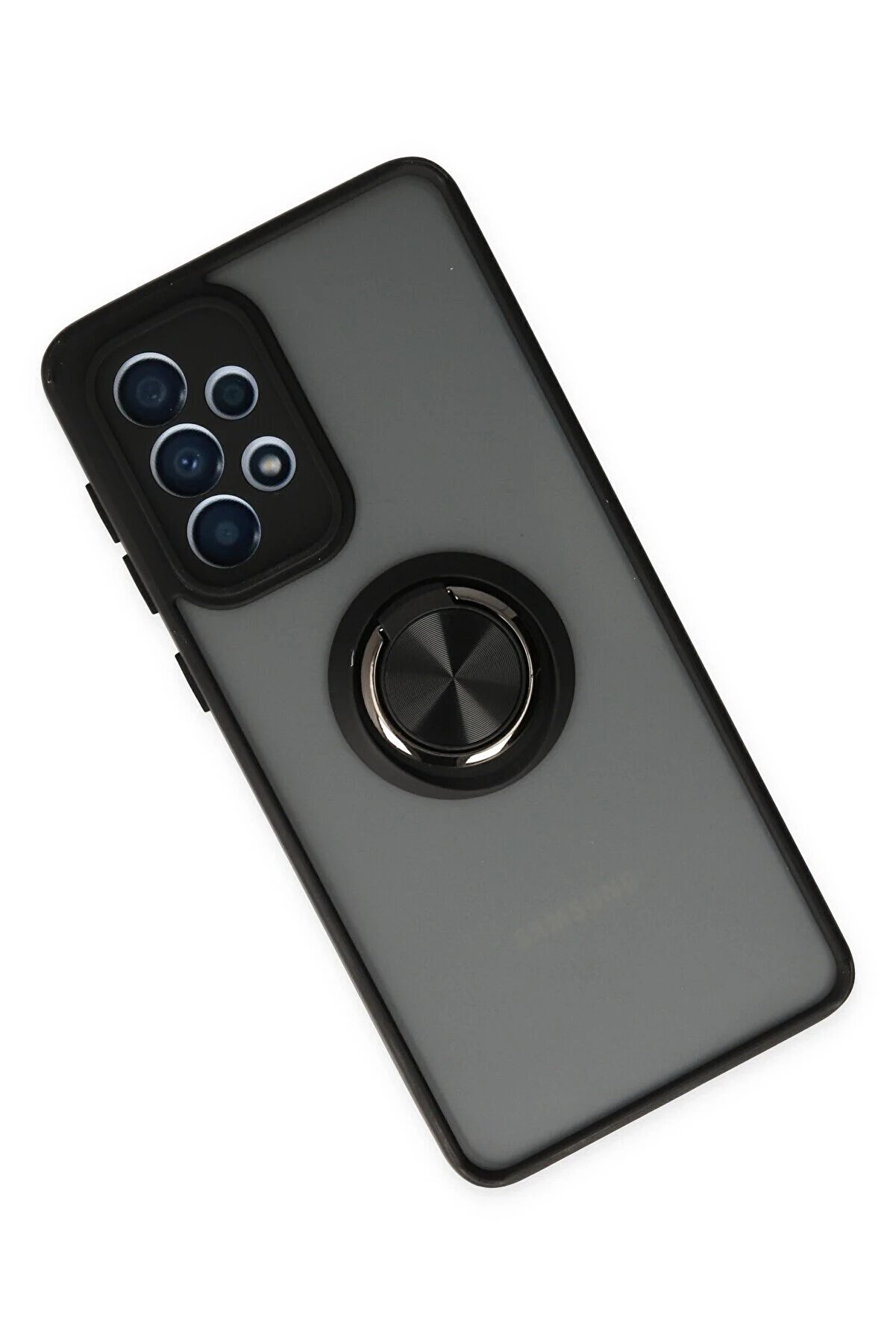 Samsung Galaxy A33 5G Kılıf Montreal Yüzüklü Si̇li̇kon Kapak - Si̇yah - Dropx1099-2900