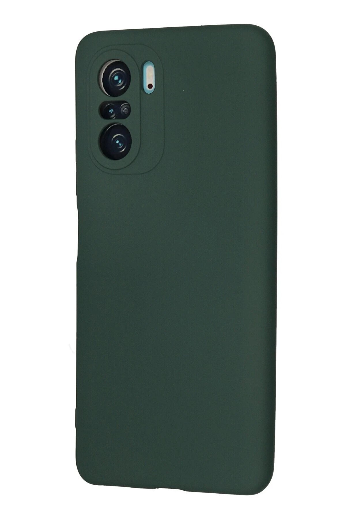 Xi̇aomi̇ Poco F3 Kılıf Nano İçi̇ Kadi̇fe Si̇li̇kon - Koyu Yeşi̇l - Dropx7201-5408