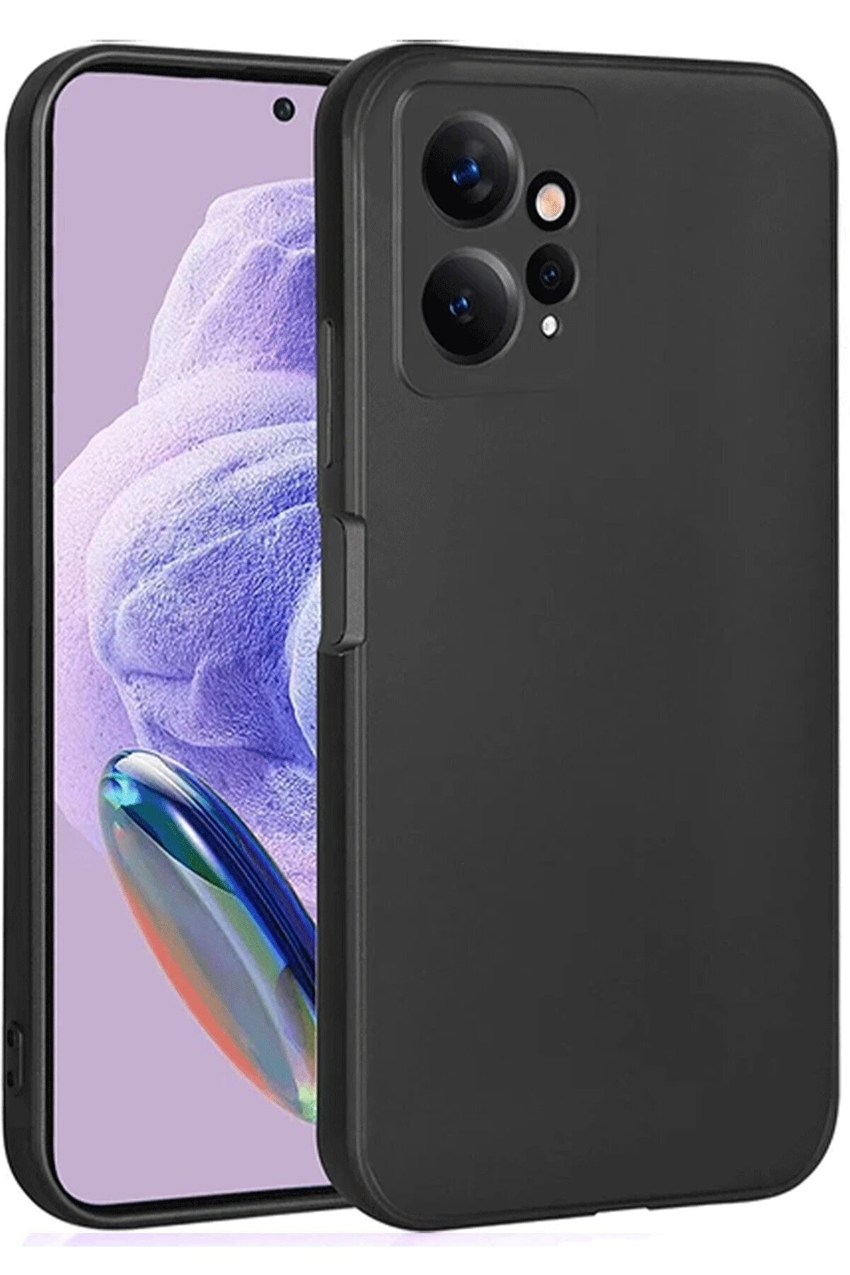 CepteToptan Xiaomi Redmi Note 12 4G Kılıf First Silikon - Siyah - DROPX5755-4322