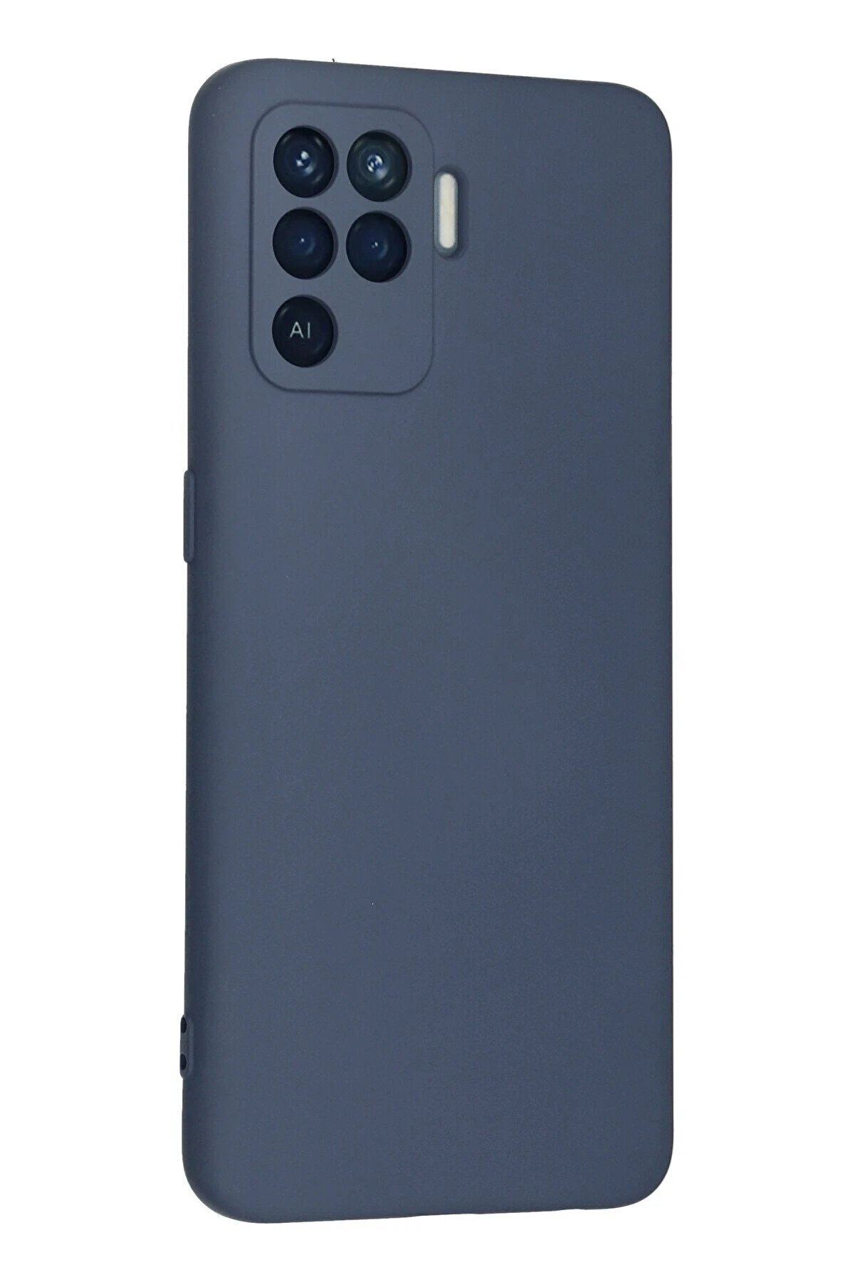 Oppo Reno 5 Li̇te Kılıf Nano İ&ccedil;i̇ Kadi̇fe Si̇li̇kon - Gri̇ - Dropx5806-3048