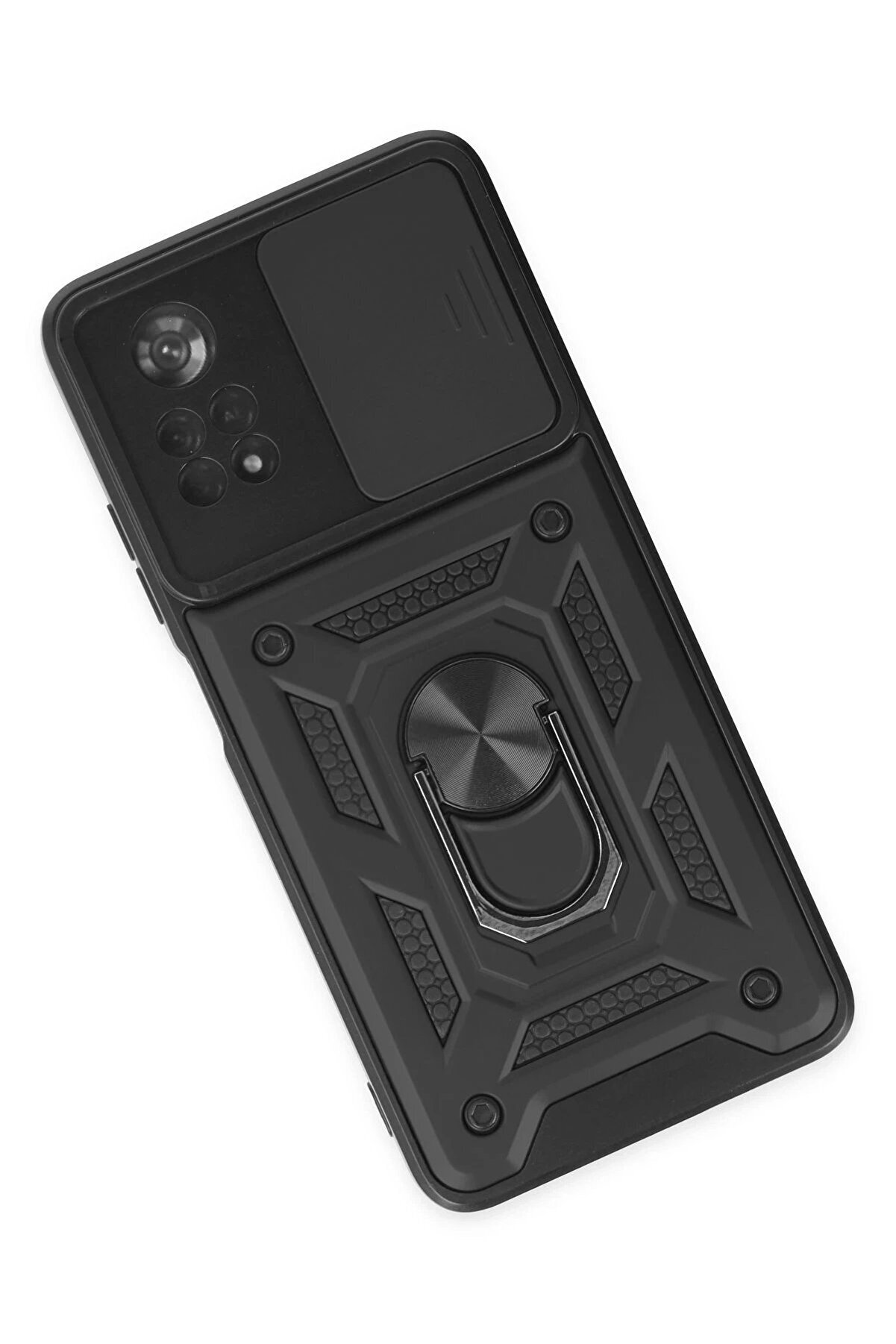 Xi̇aomi̇ Poco X4 Pro 5G Kılıf Pars Lens Y&uuml;z&uuml;kl&uuml; Si̇li̇kon - Si̇yah - Dropx5658-9088