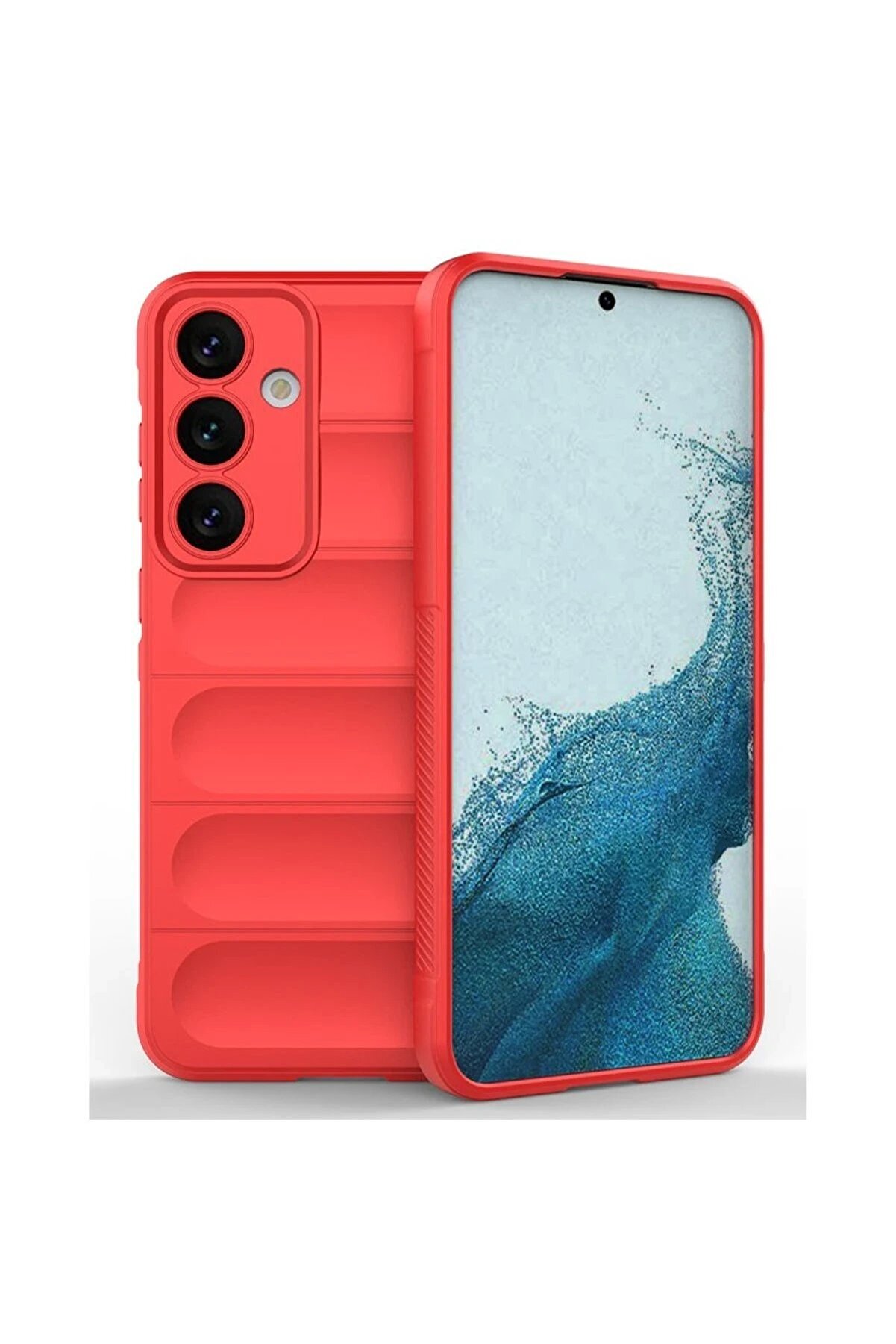 CepteToptan Samsung Galaxy S24 FE Kılıf Optimum Silikon - Kırmızı - DROPX9612-1983