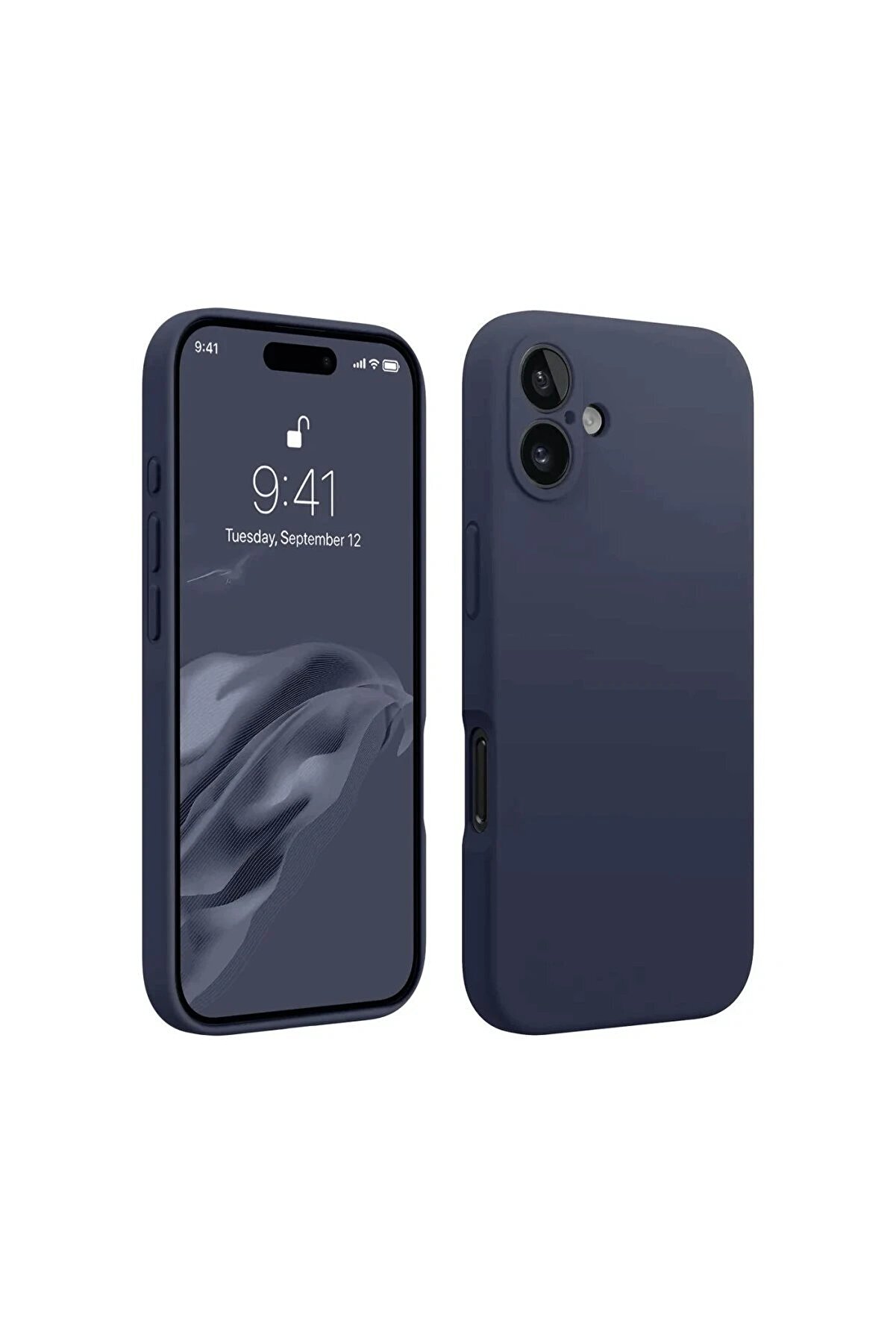 CepteToptan iPhone 16 Plus Kılıf First Silikon - Lacivert - DROPX2382-4671