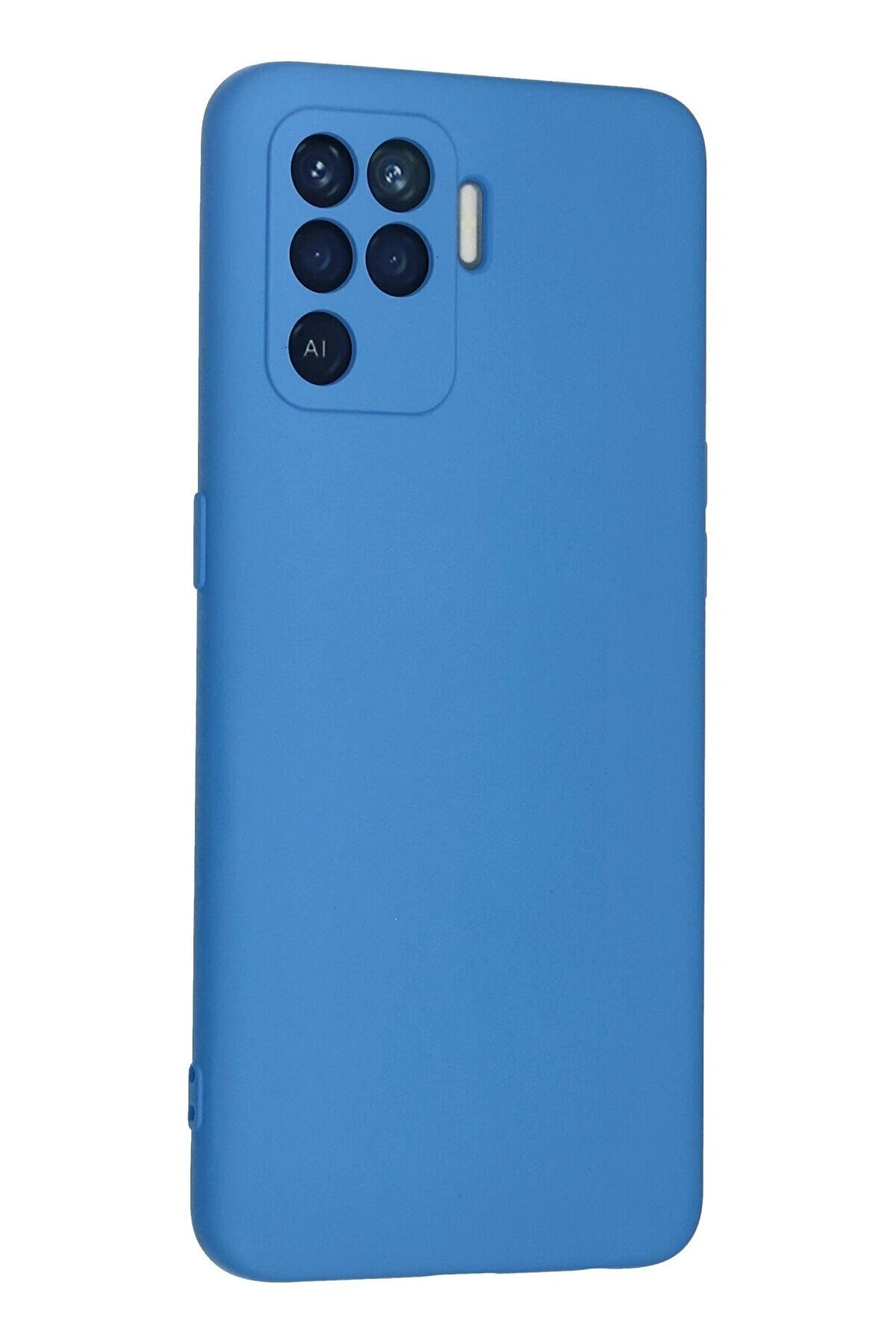 Oppo Reno 5 Li̇te Kılıf Nano İçi̇ Kadi̇fe Si̇li̇kon - Mavi̇ - Dropx5840-8541