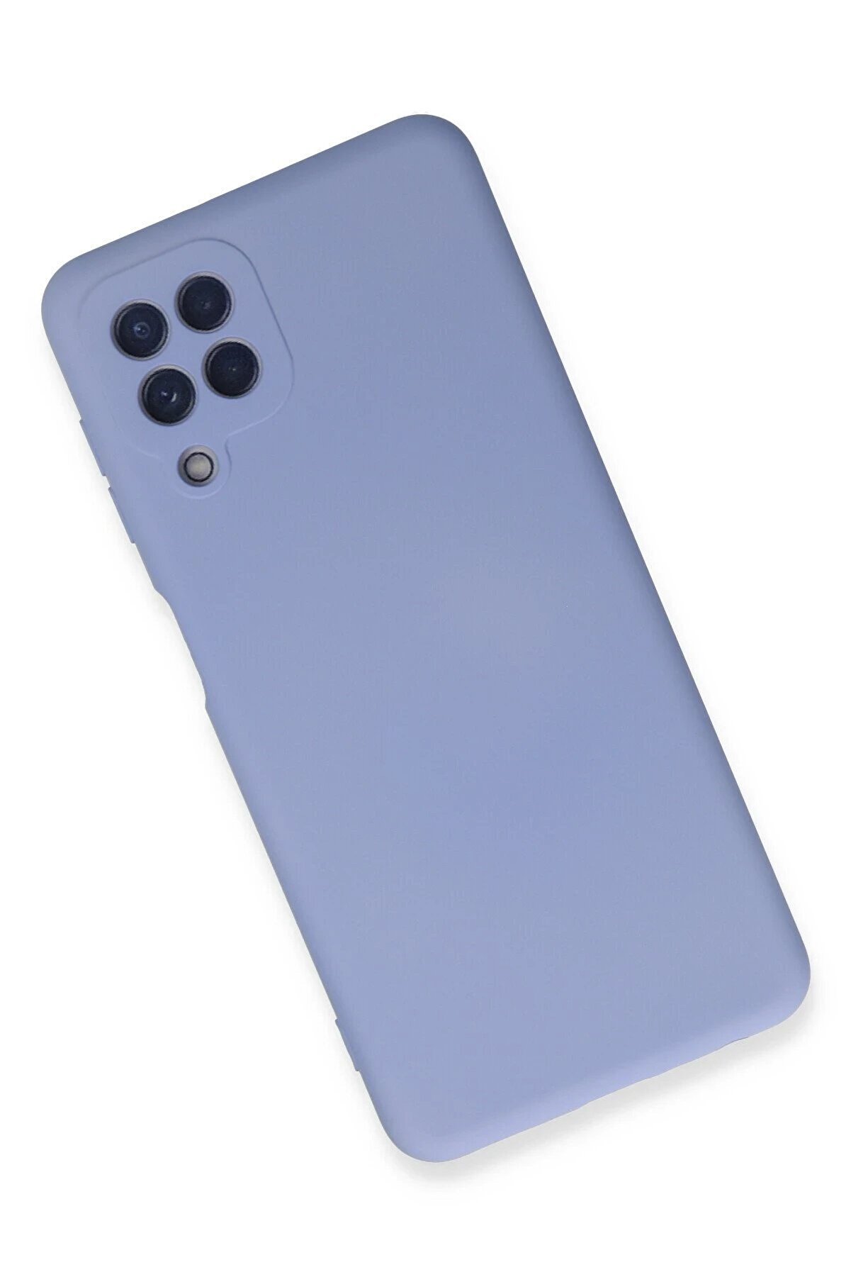 Samsung Galaxy A22 Kılıf Nano İçi̇ Kadi̇fe Si̇li̇kon - Li̇la - Dropx8596-4288