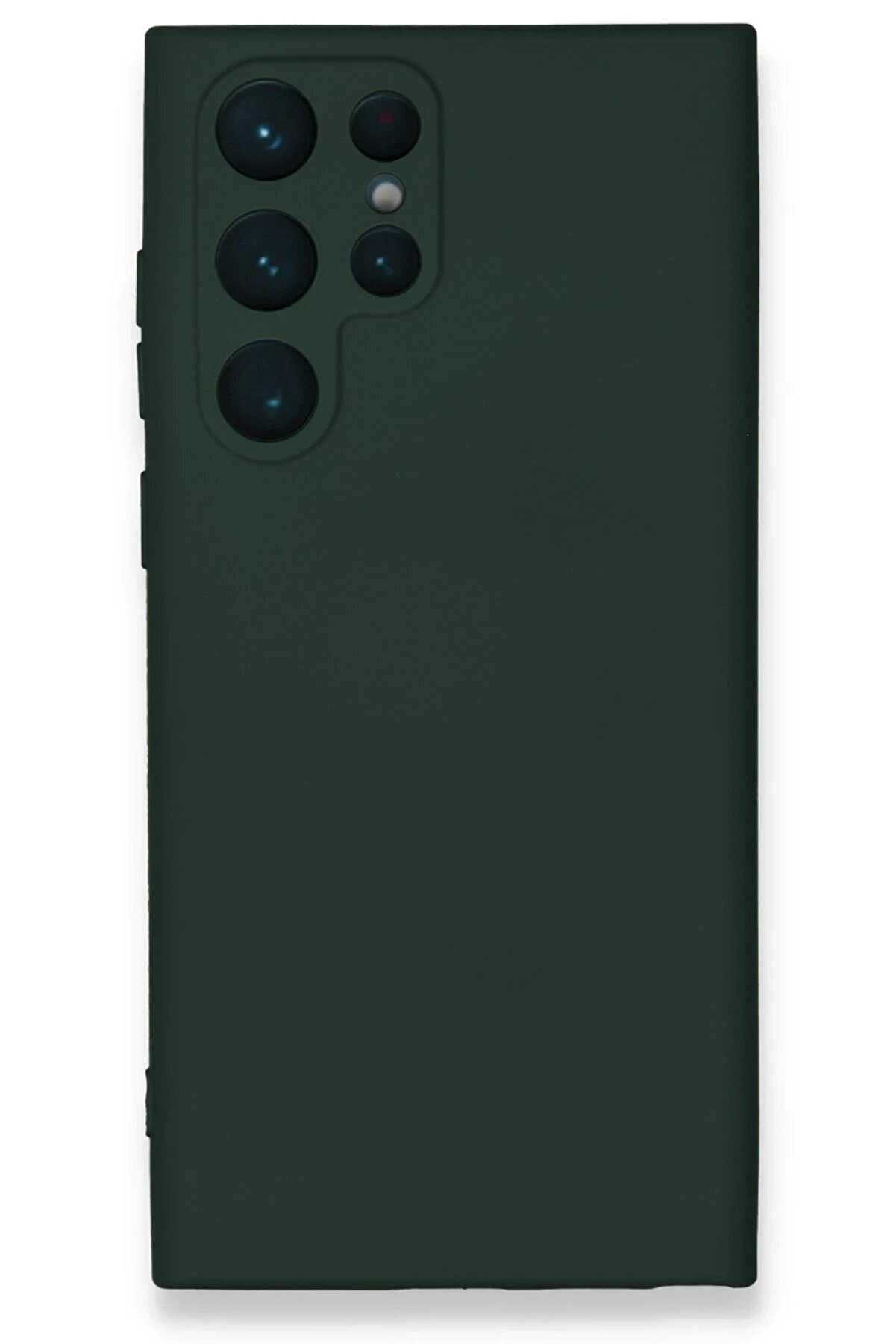 CepteToptan Samsung Galaxy S23 Ultra Kılıf Nano içi Kadife Silikon - Koyu Yeşil - DROPX1475-1402