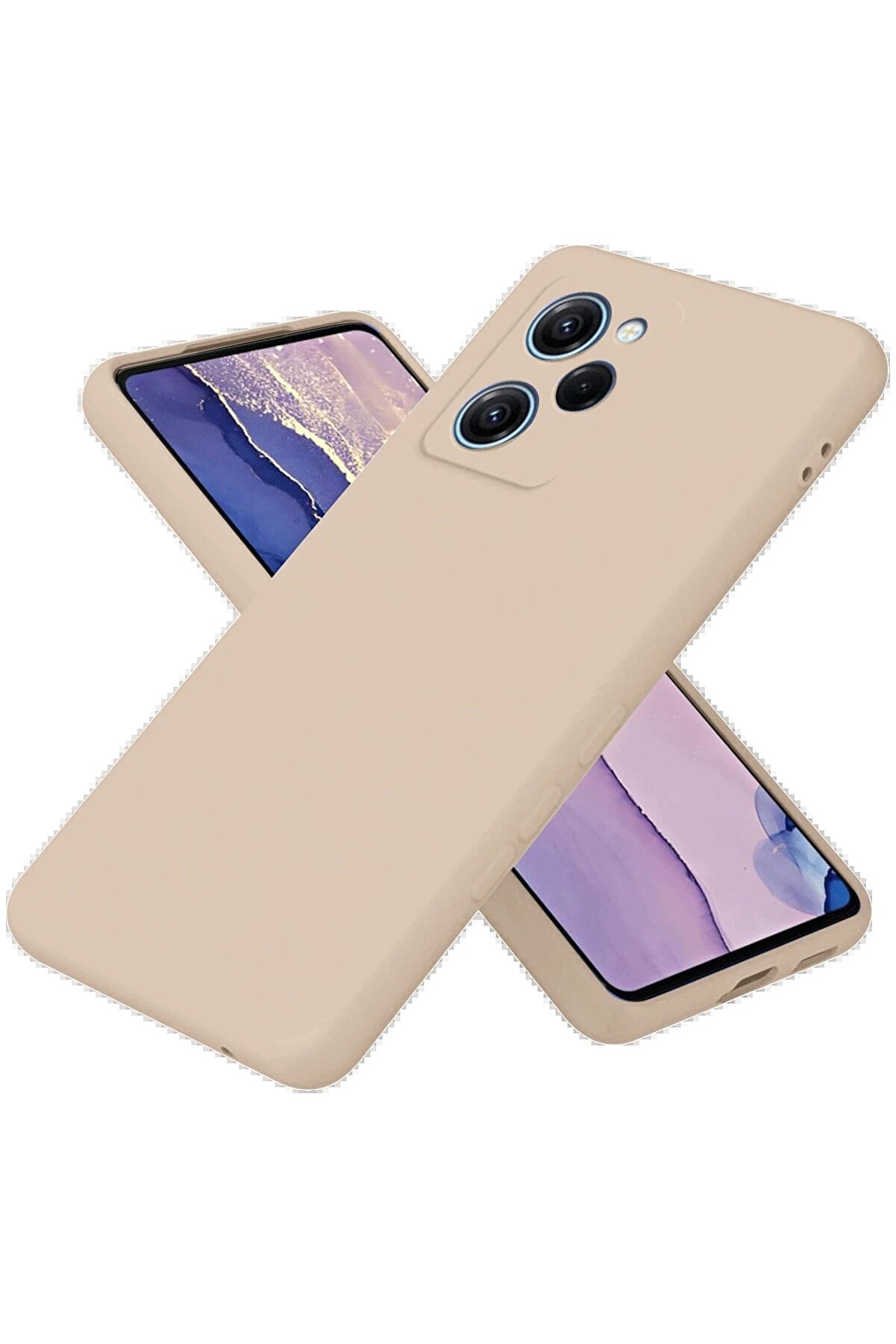 CepteToptan Xiaomi Poco X5 Pro 5G Nano içi Kadife Silikon - Pudra - DROPX8157-3033
