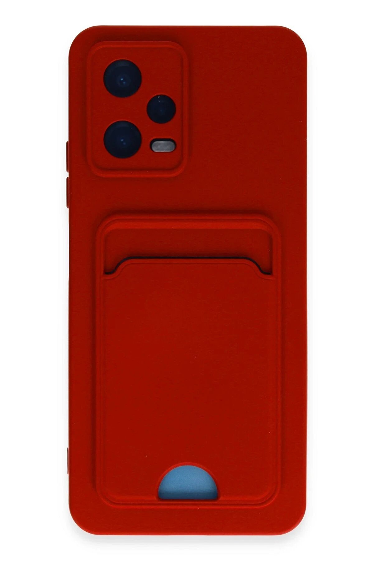 CepteToptan Xiaomi Poco X5 5G Kılıf Kelvin Kartvizitli Silikon - Kırmızı - DROPX3154-5459