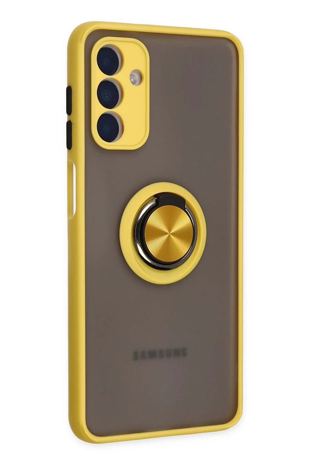 Samsung Galaxy A04S Kılıf Montreal Yüzüklü Si̇li̇kon Kapak - Sarı - Dropx6395-8183