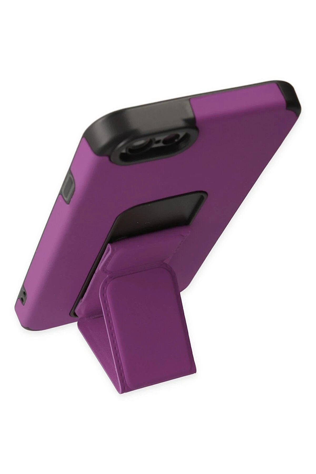 İphone 6 Kılıf Mega Standlı Si̇li̇kon - Mor - Dropx7341-3256
