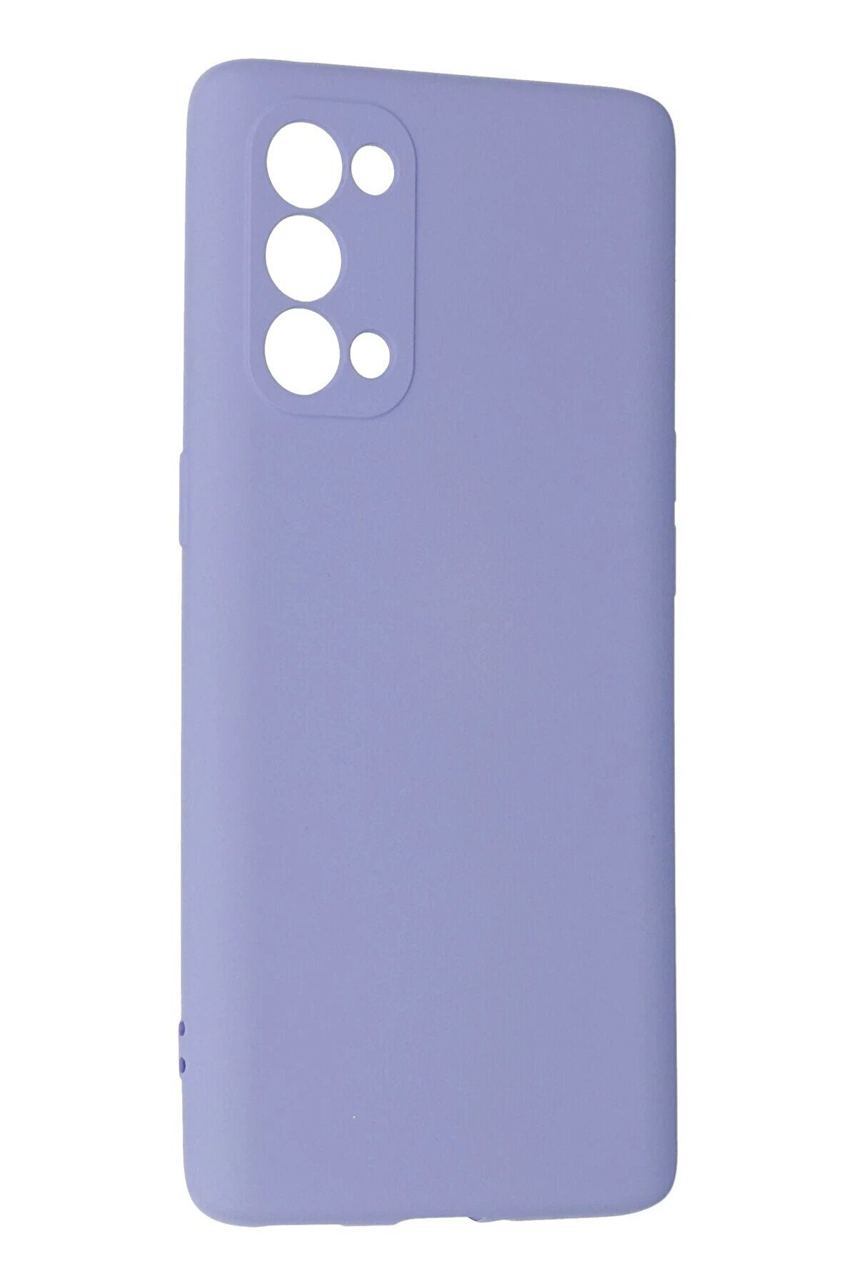 Oppo Reno 5 Pro Kılıf Nano İ&ccedil;i̇ Kadi̇fe Si̇li̇kon - Li̇la - Dropx7976-8307