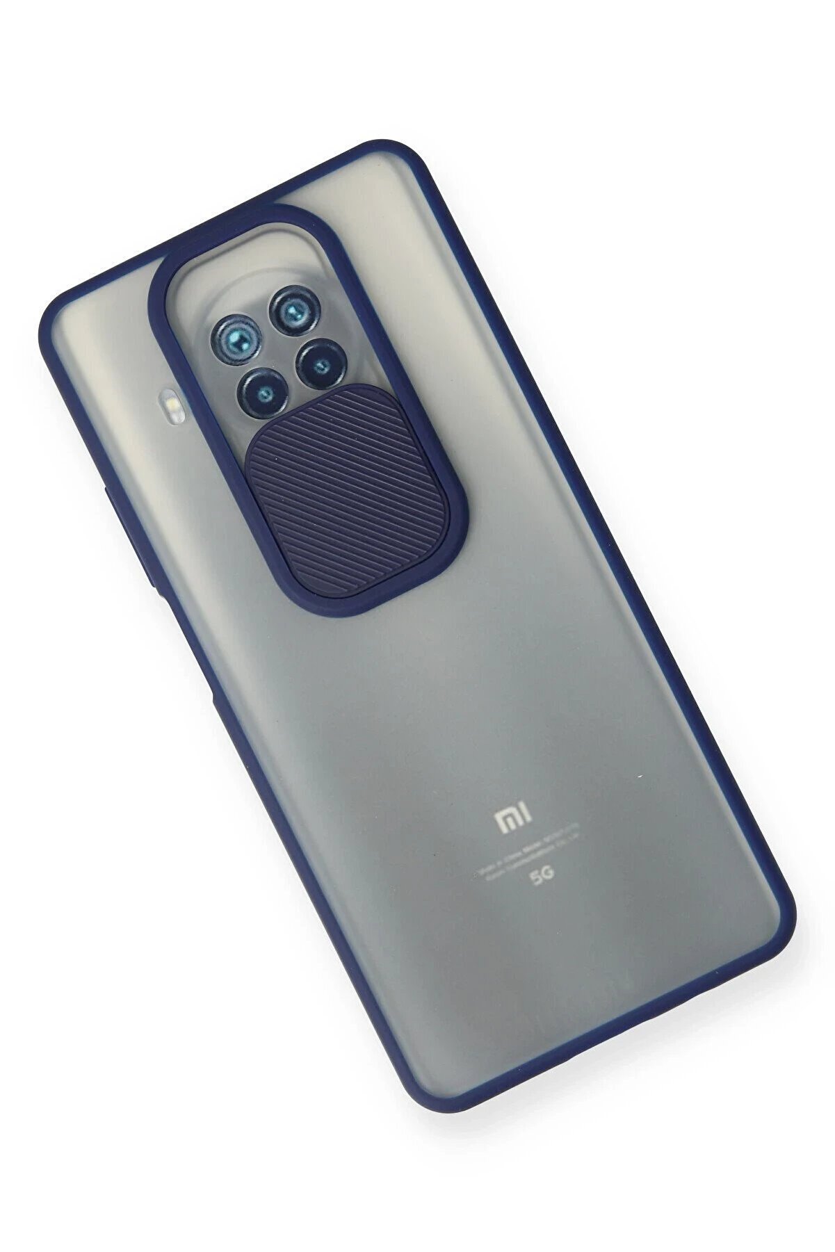 Xi̇aomi̇ Mi̇ 10T Li̇te Kılıf Palm Buzlu Kamera Sürgülü Si̇li̇kon - Laci̇vert - Dropx2751-7361