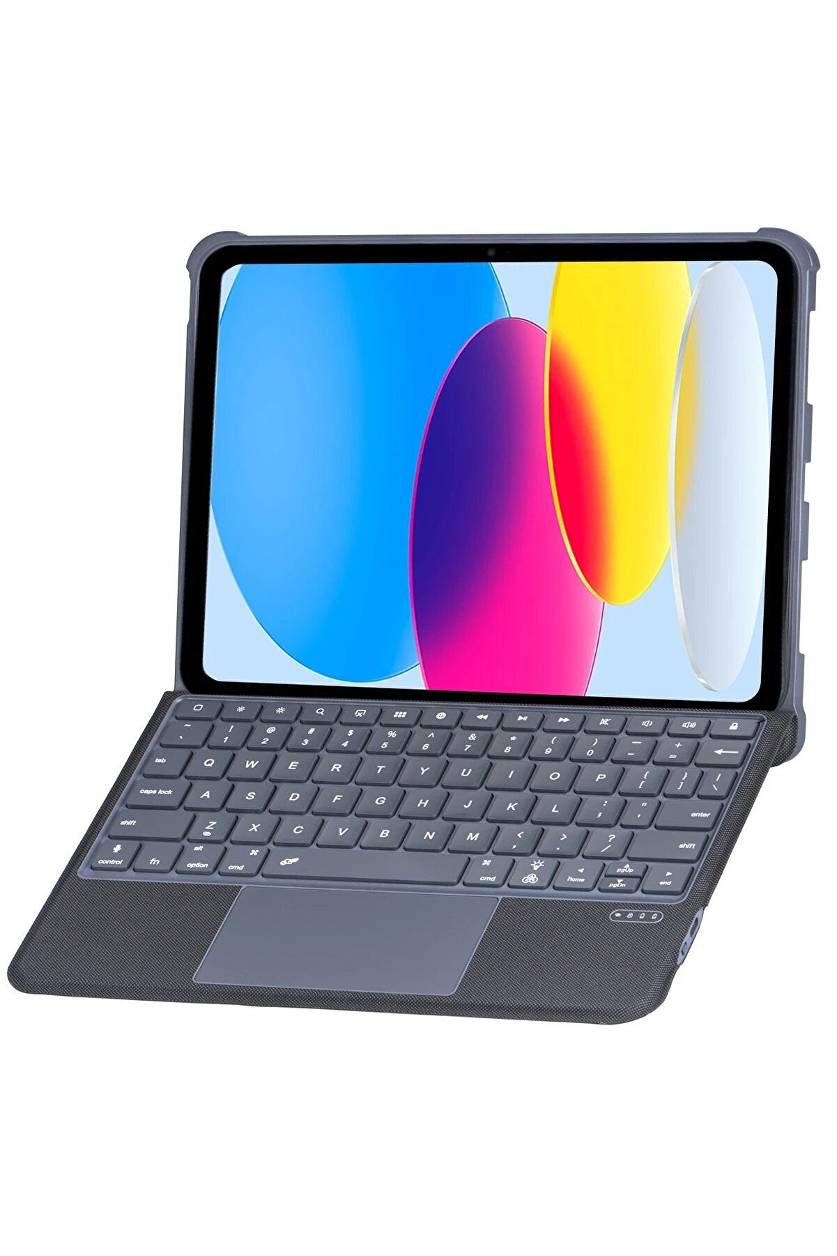 CepteToptan T5508D iPad 2022 10.9 (10.Nesil) Kılıf Palermo Ledli Klavyeli Standlı Tablet - DROPX1949-2348