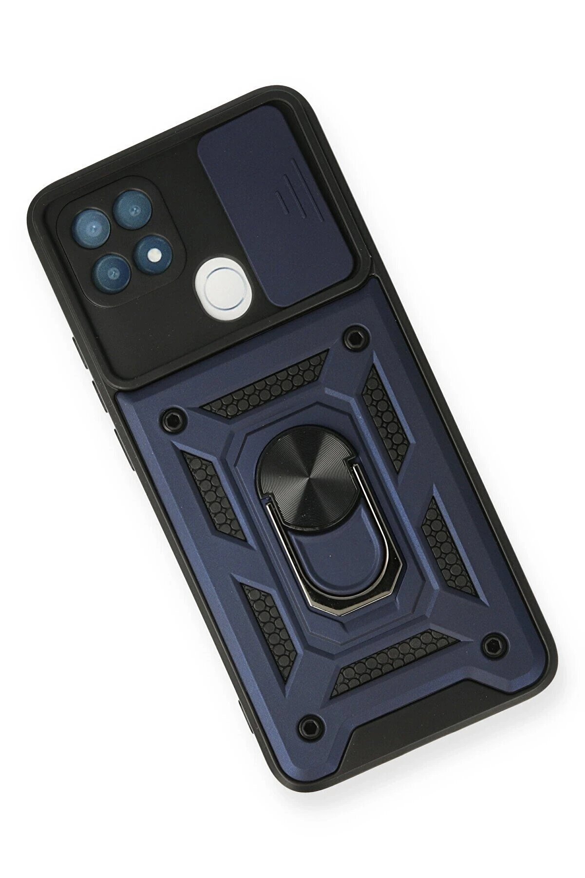 Oppo A15 Kılıf Pars Lens Y&uuml;z&uuml;kl&uuml; Si̇li̇kon - Laci̇vert - Dropx6160-9384