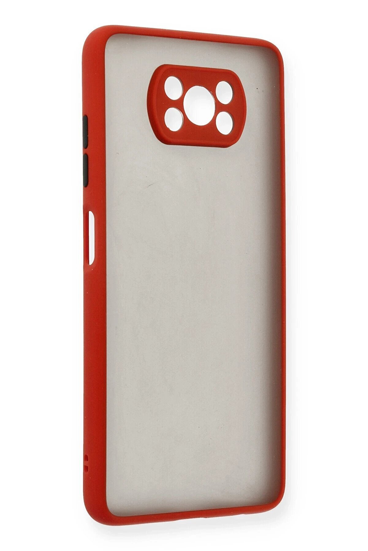 CepteToptan Xiaomi Pocophone X3 Kılıf Montreal Silikon Kapak - Kırmızı - DROPX4745-3961