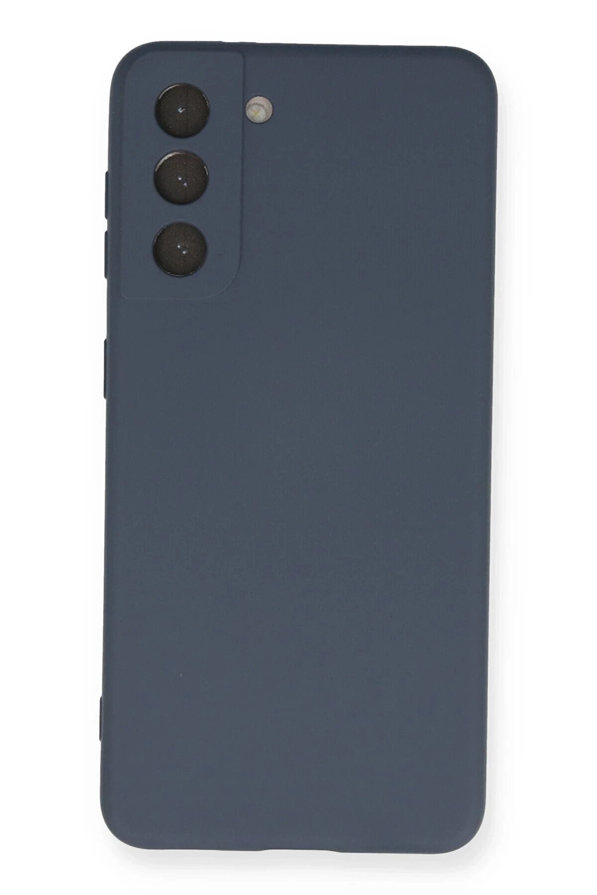 CepteToptan Samsung Galaxy S21 Kılıf Nano i&ccedil;i Kadife Silikon - Gri - DROPX8306-9555