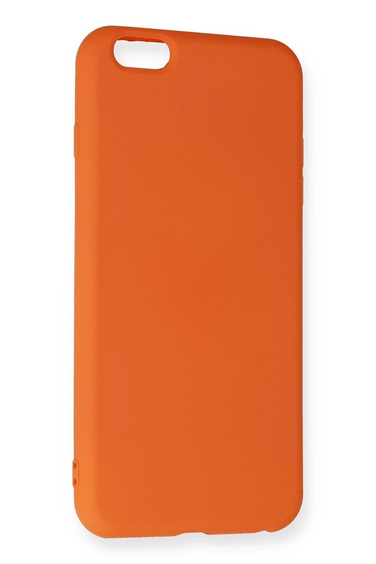 İphone 6 Plus Kılıf Nano İ&ccedil;i̇ Kadi̇fe Si̇li̇kon - Turuncu - Dropx5878-7620