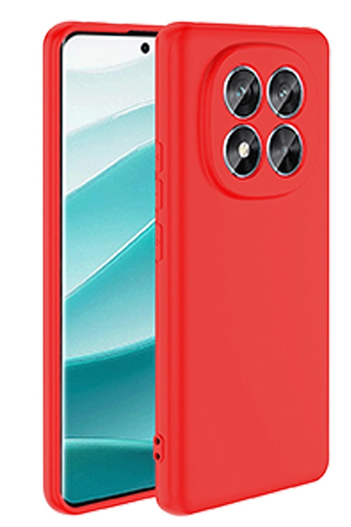 CepteToptan Xiaomi Redmi Note 14 Pro 5G Kılıf First Silikon - Kırmızı - DROPX7968-5725