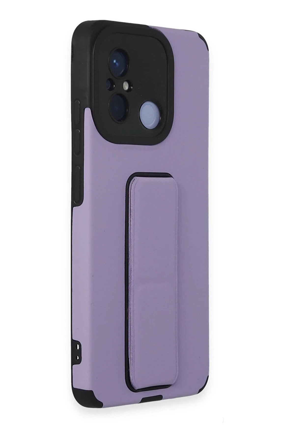 Xi̇aomi̇ Redmi̇ 12C Kılıf Mega Standlı Si̇li̇kon - Li̇la - Dropx4607-3359