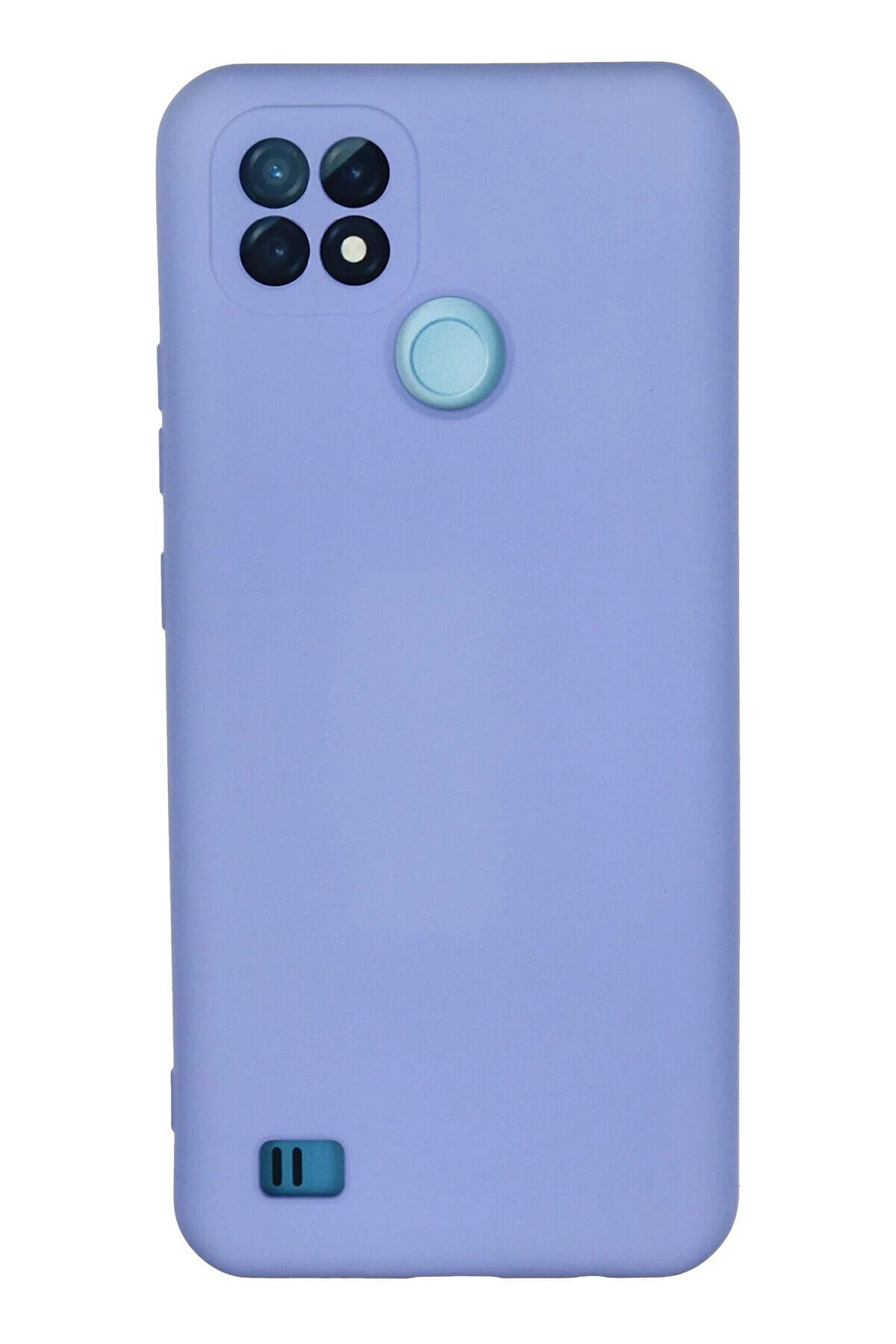 Realme C21 Kılıf Nano İ&ccedil;i̇ Kadi̇fe Si̇li̇kon - Li̇la - Dropx4310-7651
