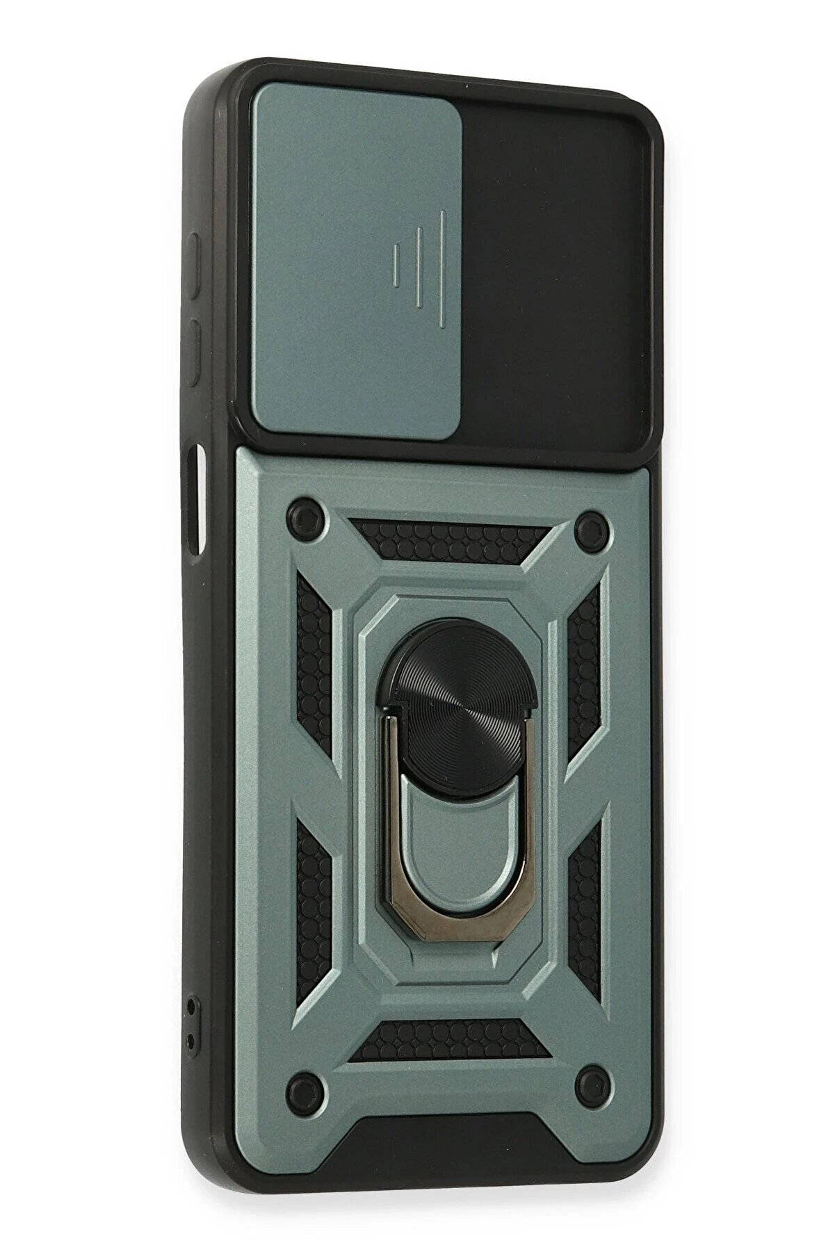 Samsung Galaxy A22 Kılıf Pars Lens Yüzüklü Si̇li̇kon - Yeşi̇l - Dropx8843-8699