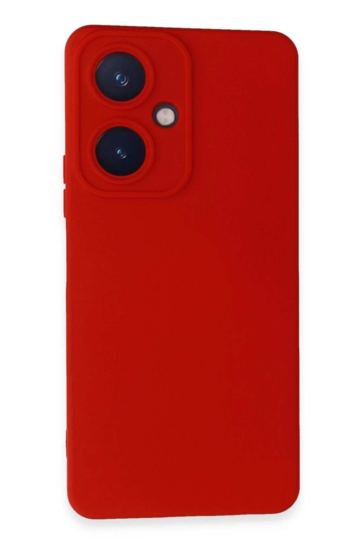 CepteToptan Vivo Y27 Kılıf Nano i&ccedil;i Kadife Silikon - Kırmızı - DROPX3632-5632