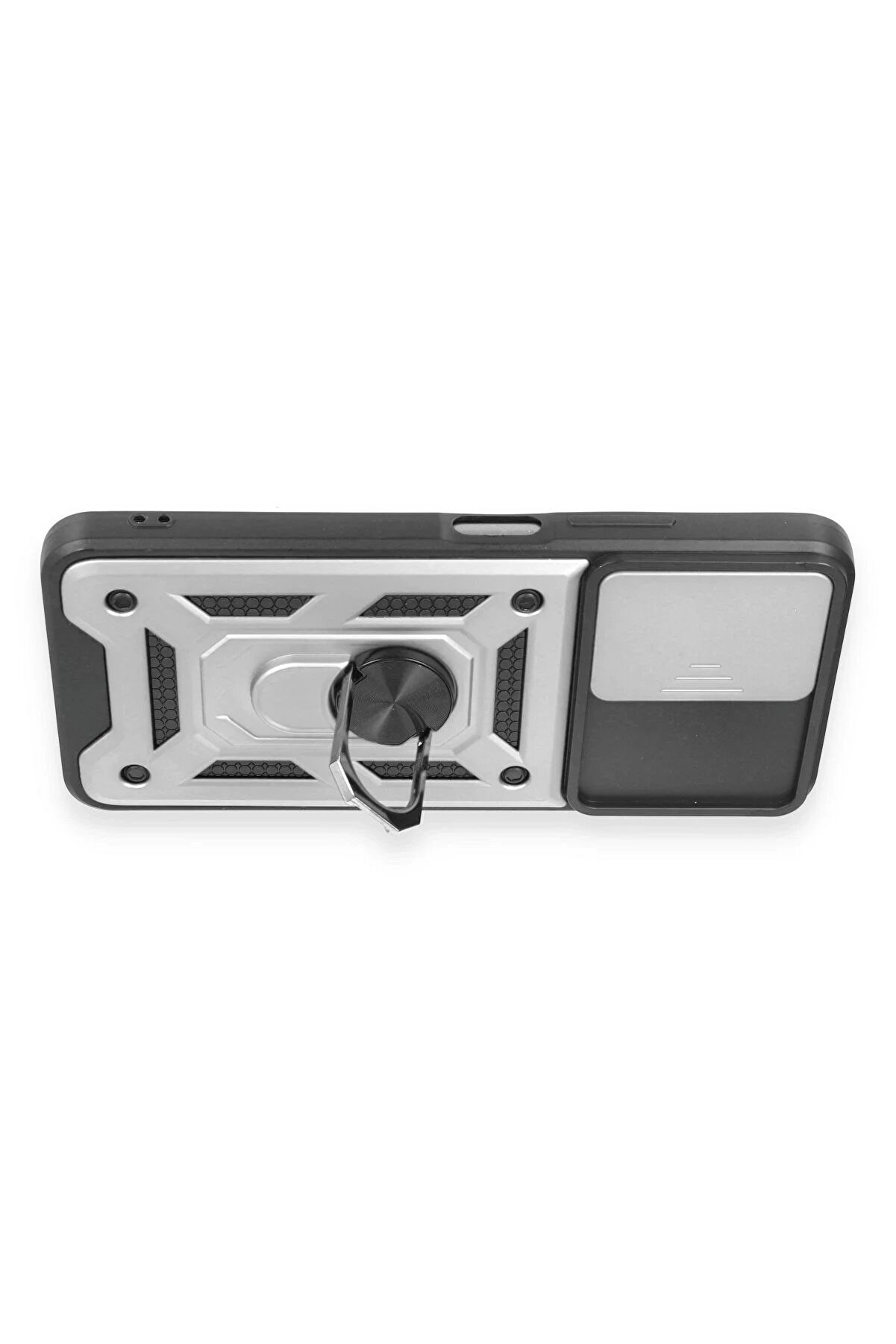 Xi̇aomi̇ Redmi̇ Note 12 5G Kılıf Pars Lens Yüzüklü Si̇li̇kon - Gümüş - Dropx6511-2538