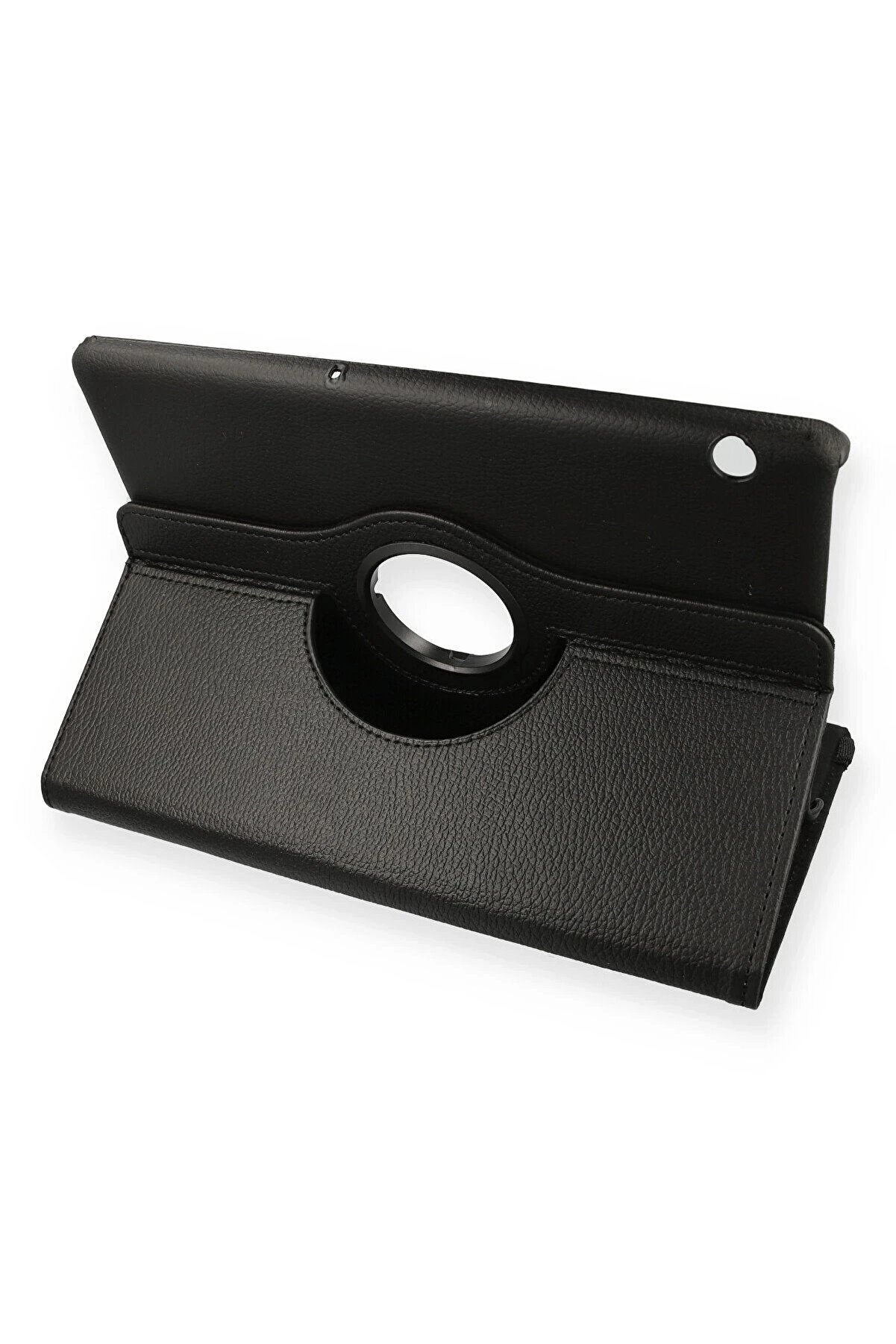 CepteToptan Huawei MediaPad T5 10 Kılıf 360 Tablet Deri Kılıf - Siyah - DROPX1926-6199