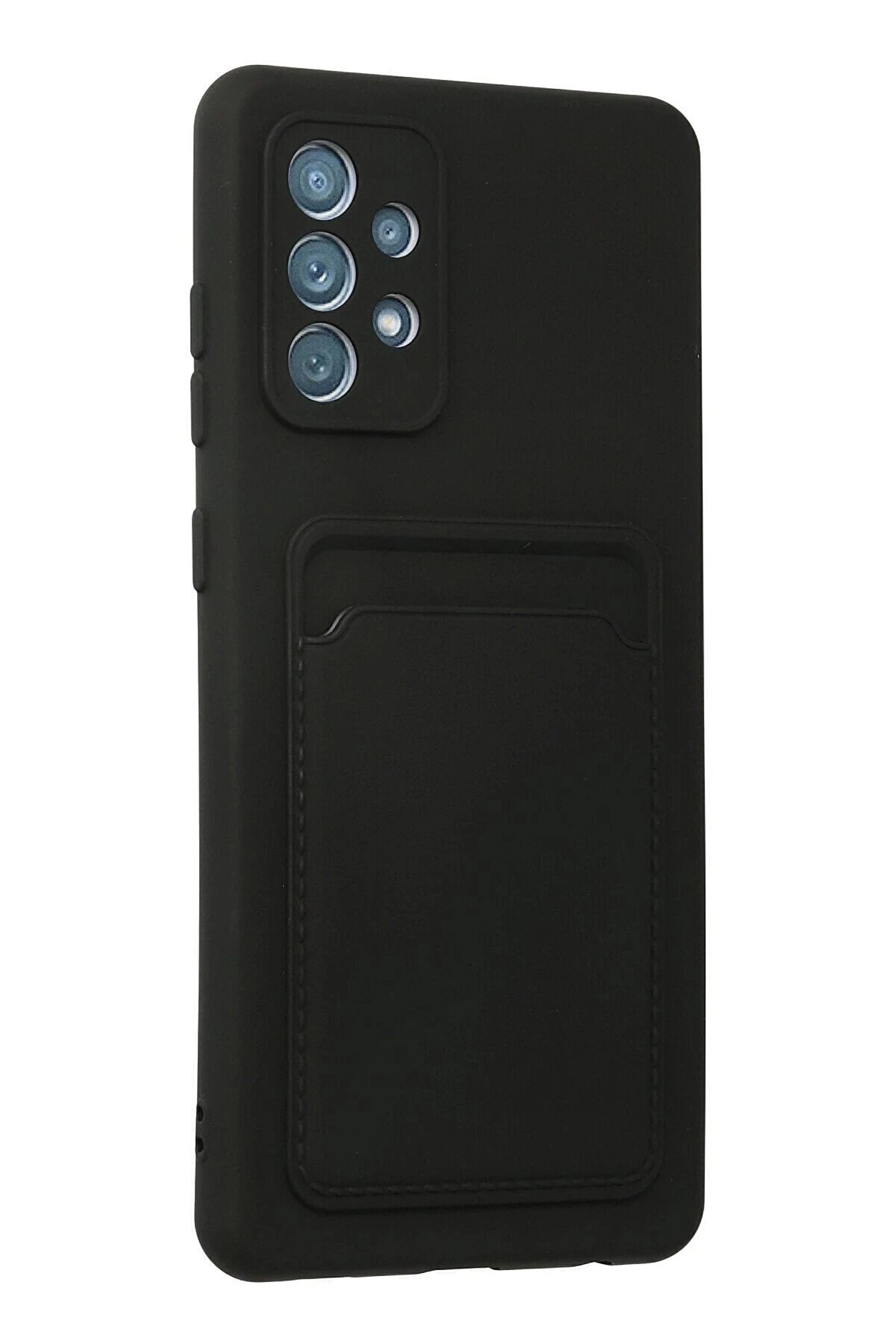 Samsung Galaxy A53 5G Kılıf Kelvi̇n Kartvi̇zi̇tli̇ Si̇li̇kon - Si̇yah - Dropx4681-2461