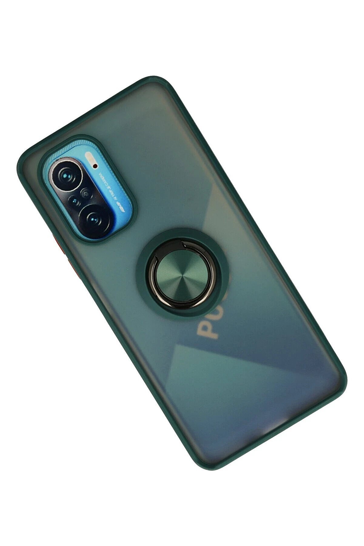 Xi̇aomi̇ Redmi̇ K40 Kılıf Montreal Yüzüklü Si̇li̇kon Kapak - Yeşi̇l - Dropx5087-5888