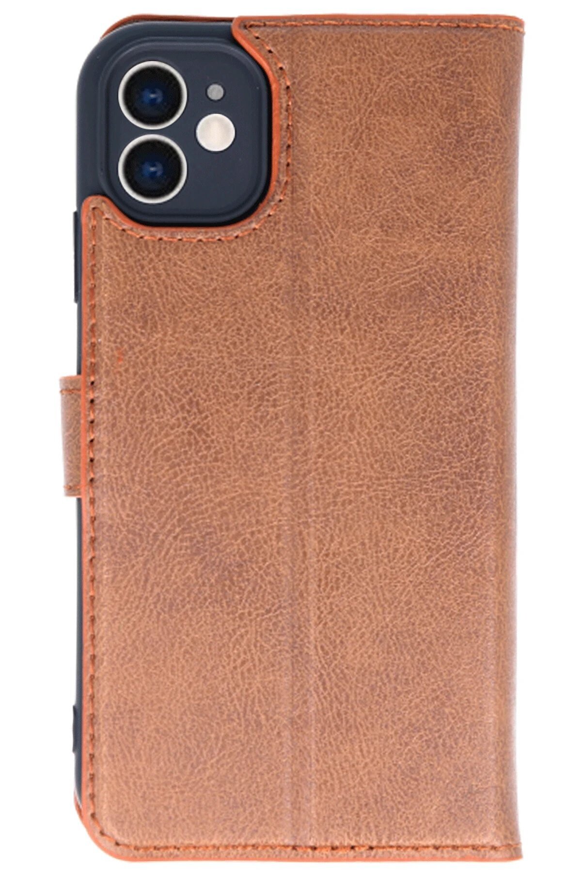 CepteToptan iPhone 11 Kılıf Trend S Plus Kapaklı Kılıf - Taba - DROPX3018-4056