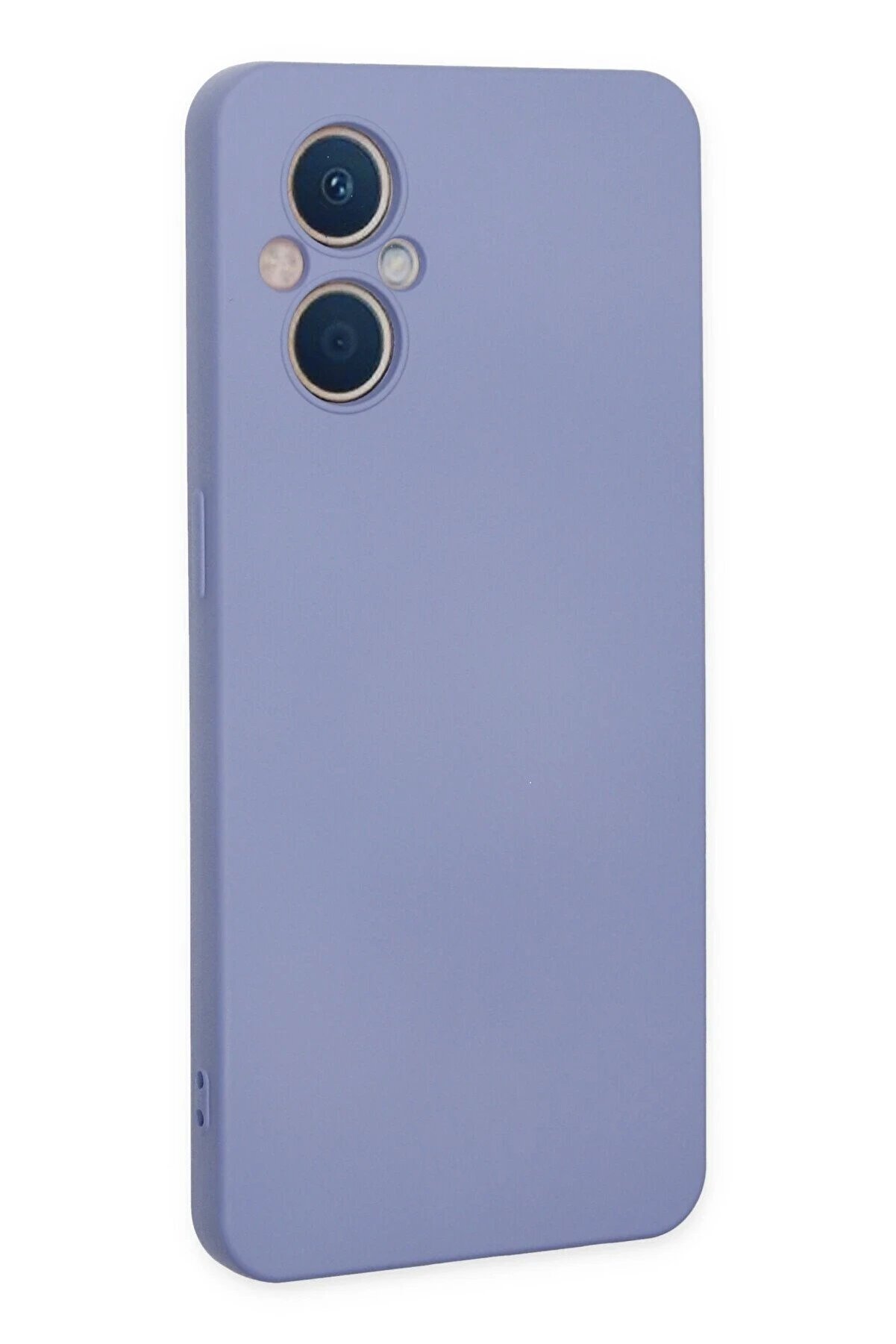 Oppo Reno 7 Li̇te Kılıf Nano İ&ccedil;i̇ Kadi̇fe Si̇li̇kon - Li̇la - Dropx9082-3901