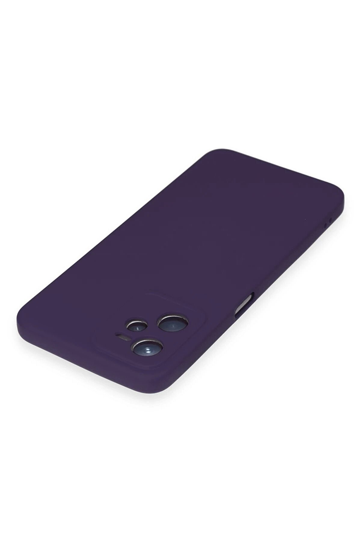 Realme C35 Kılıf Nano İ&ccedil;i̇ Kadi̇fe Si̇li̇kon - Mor - Dropx6865-2378