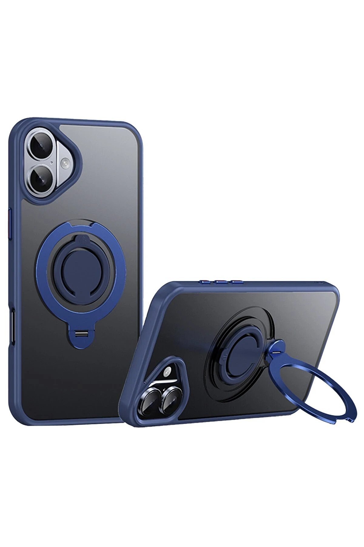 CepteToptan iPhone 16 Plus Avatar 360 Dönen Magsafe Kapak - Lacivert - DROPX1656-7116