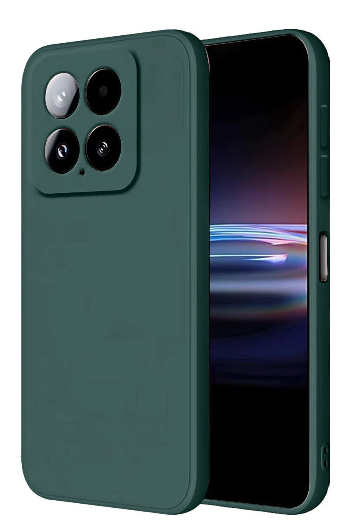 Xi̇aomi̇ Mi̇ 14T Pro Kılıf Nano İ&ccedil;i̇ Kadi̇fe Si̇li̇kon - Koyu Yeşi̇l - Dropx1932-2919