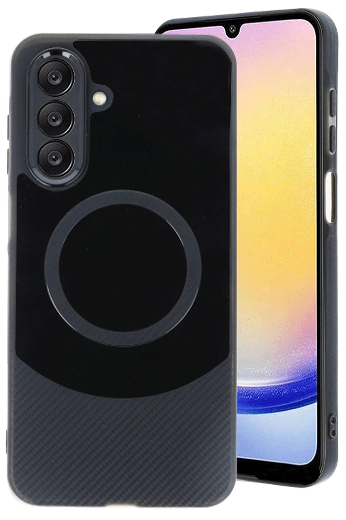 CepteToptan Samsung A16 5G Kılıf Maya Karbon Kapak - Siyah - UST5359-3087