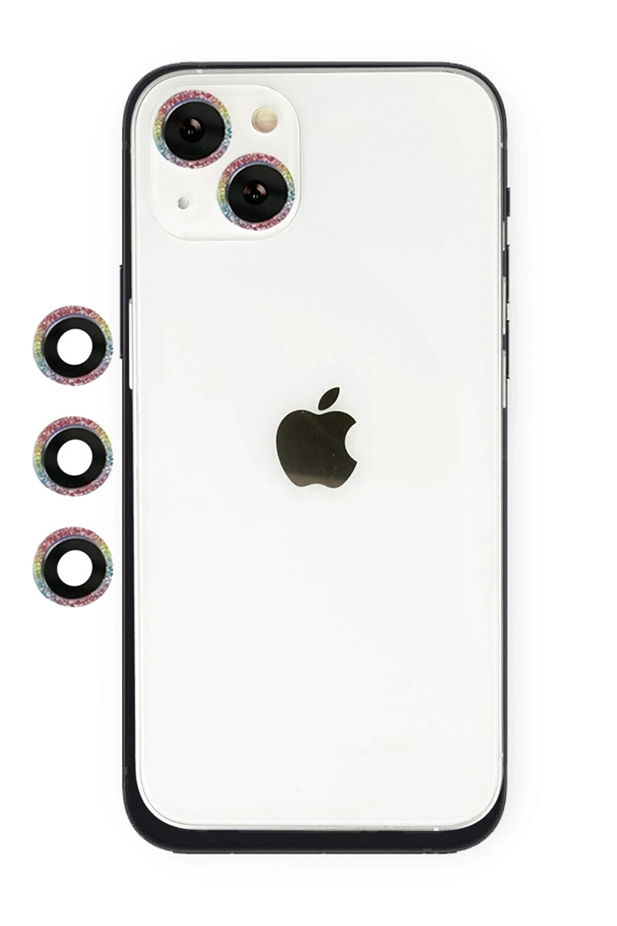 CepteToptan iPhone 14 Shine Kamera Lens - Rainbow - DROPX1470-2364