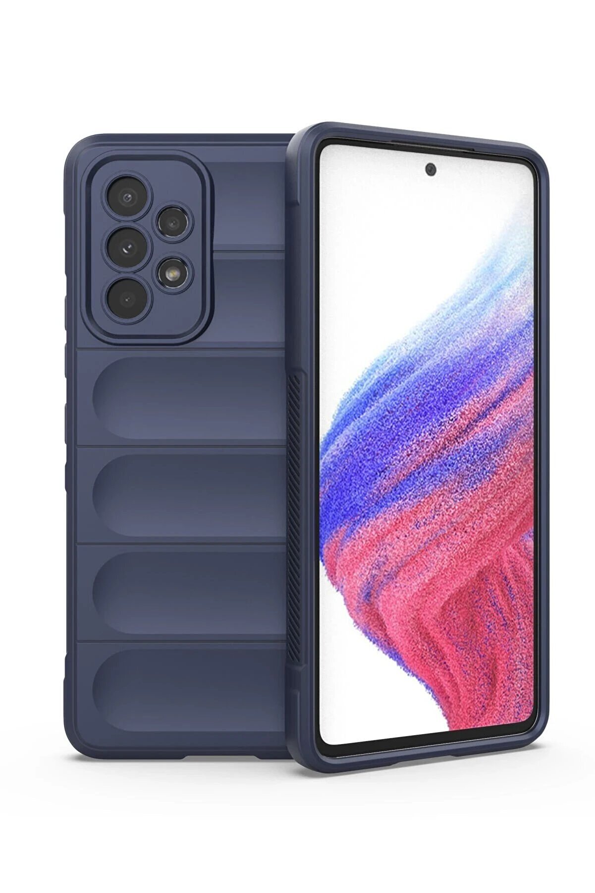 CepteToptan Samsung Galaxy A53 5G Kılıf Optimum Silikon - Lacivert - DROPX1602-3443